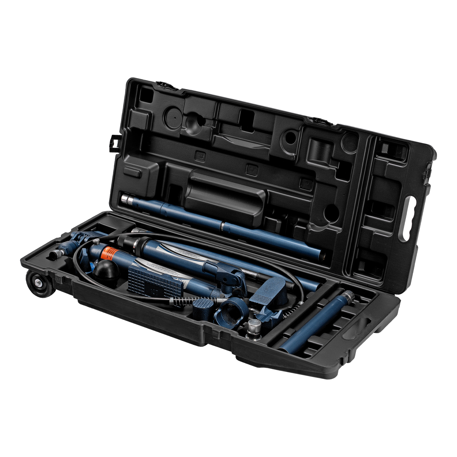 Растяжка гидравлическая, 10 т, 17 предметов, 7 сменных насадок, в пласт. кейсе на колесах