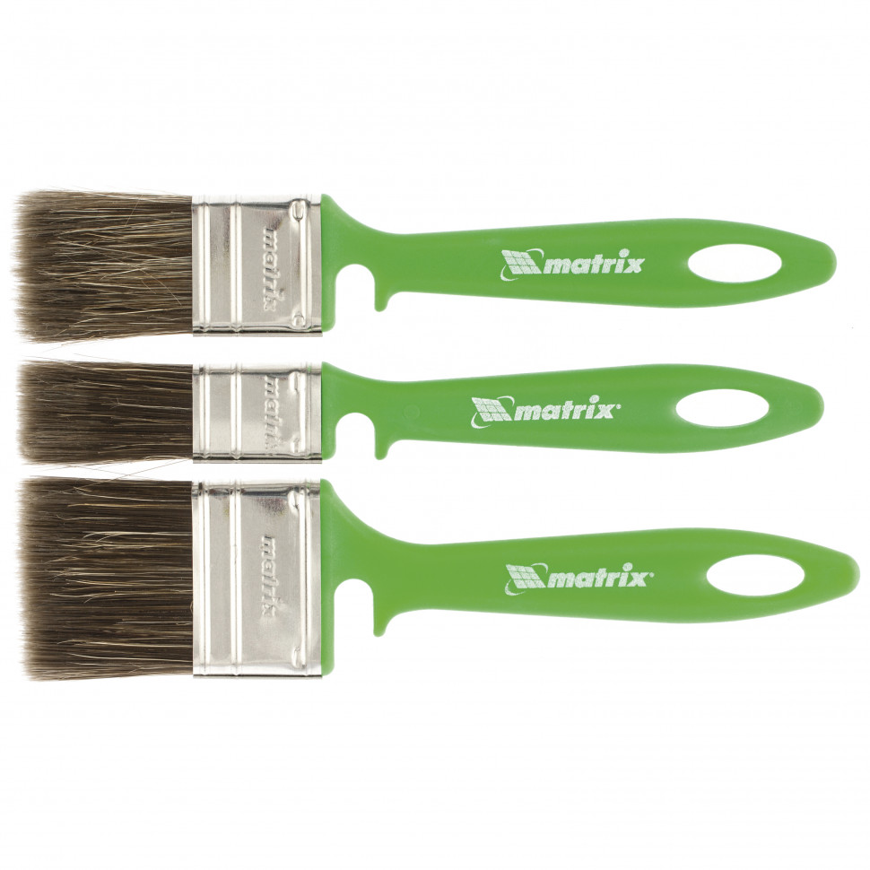 Набор кистей для работ по дереву, 25мм, 35мм, 50мм, смешанная щетина, пластиковая рукоятка
