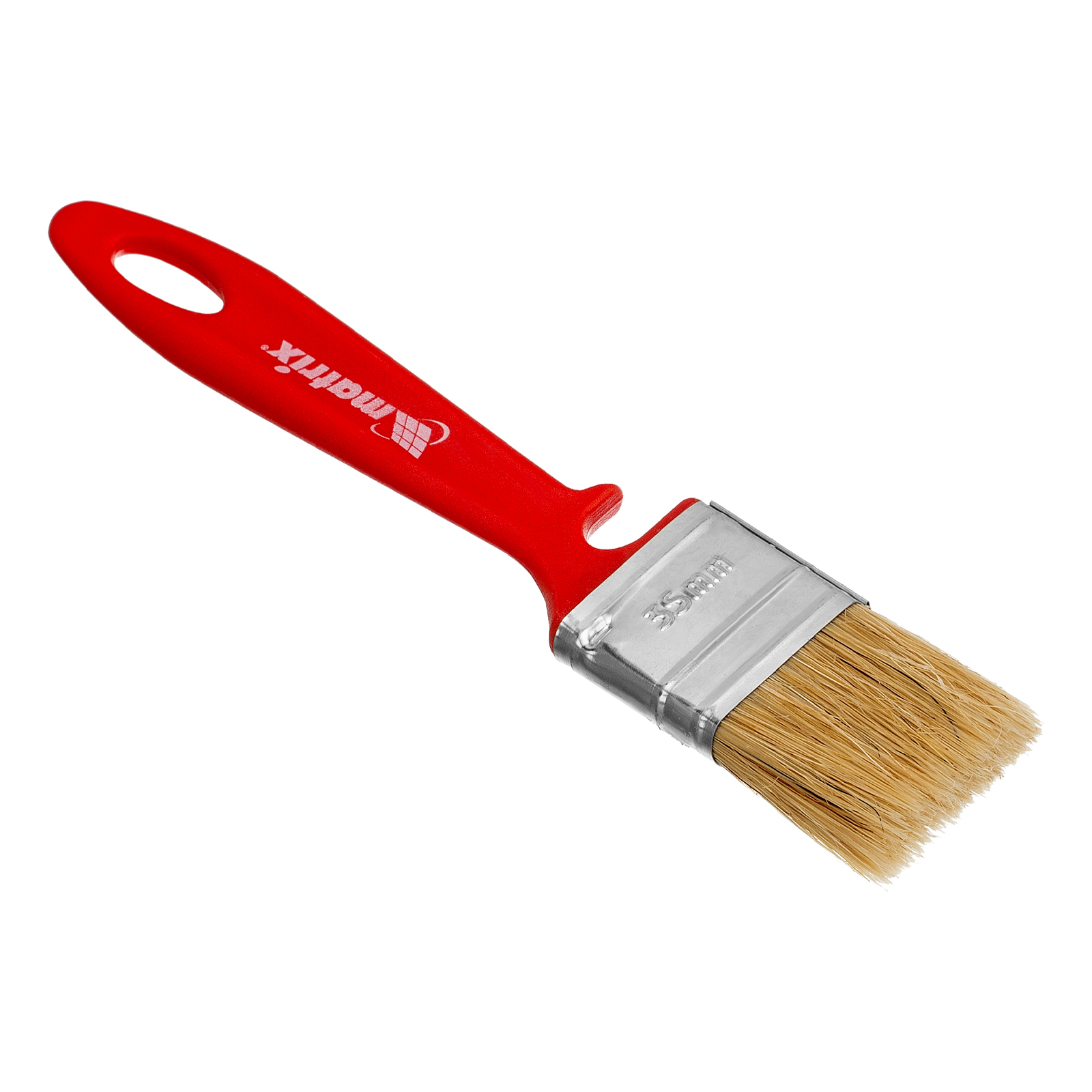 Кисть флейцевая для эмалей, 35х10 мм, натуральная щетина, пластиковая рукоятка