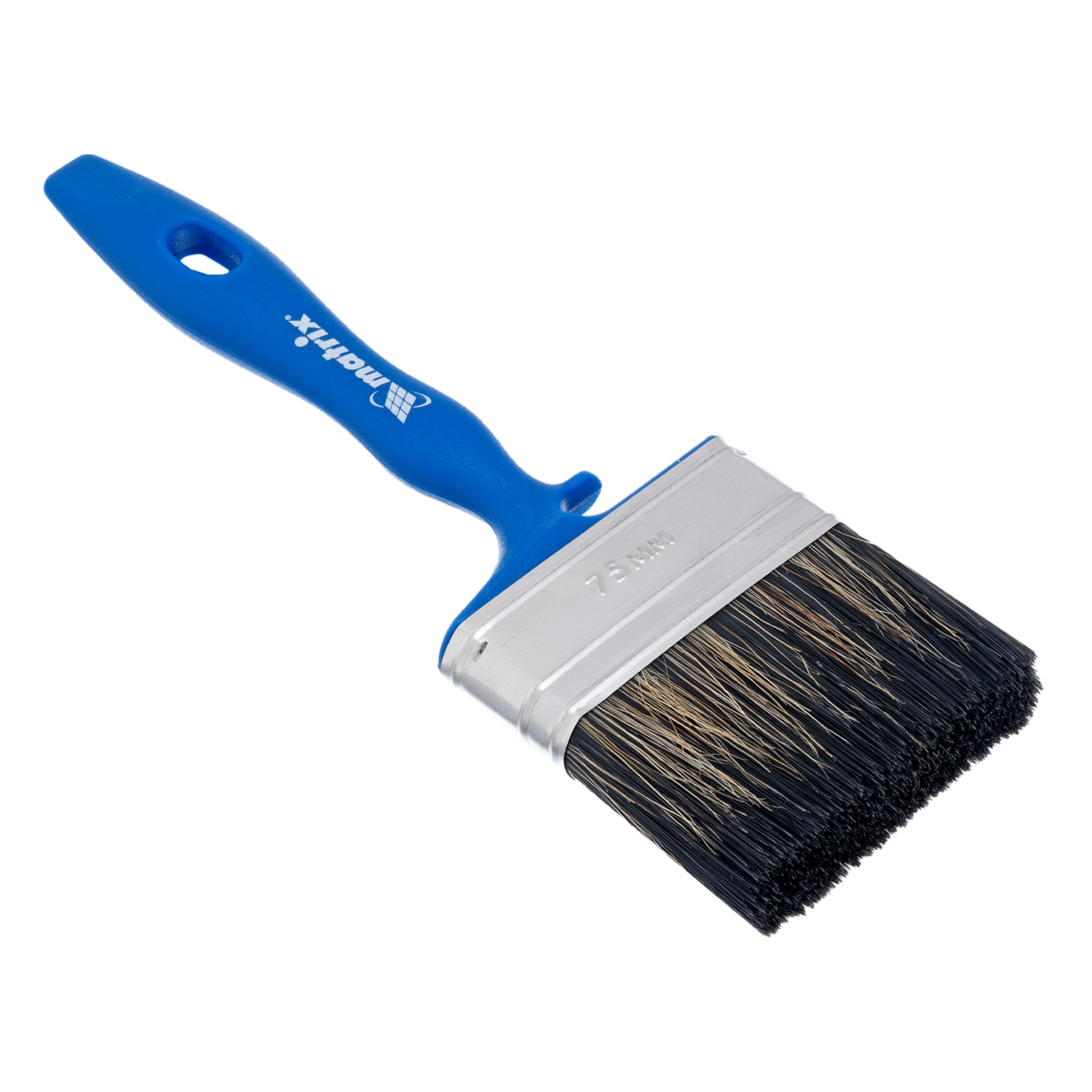 Кисть флейцевая для водных красок, 75х17 мм, смешанная щетина, пластиковая рукоятка