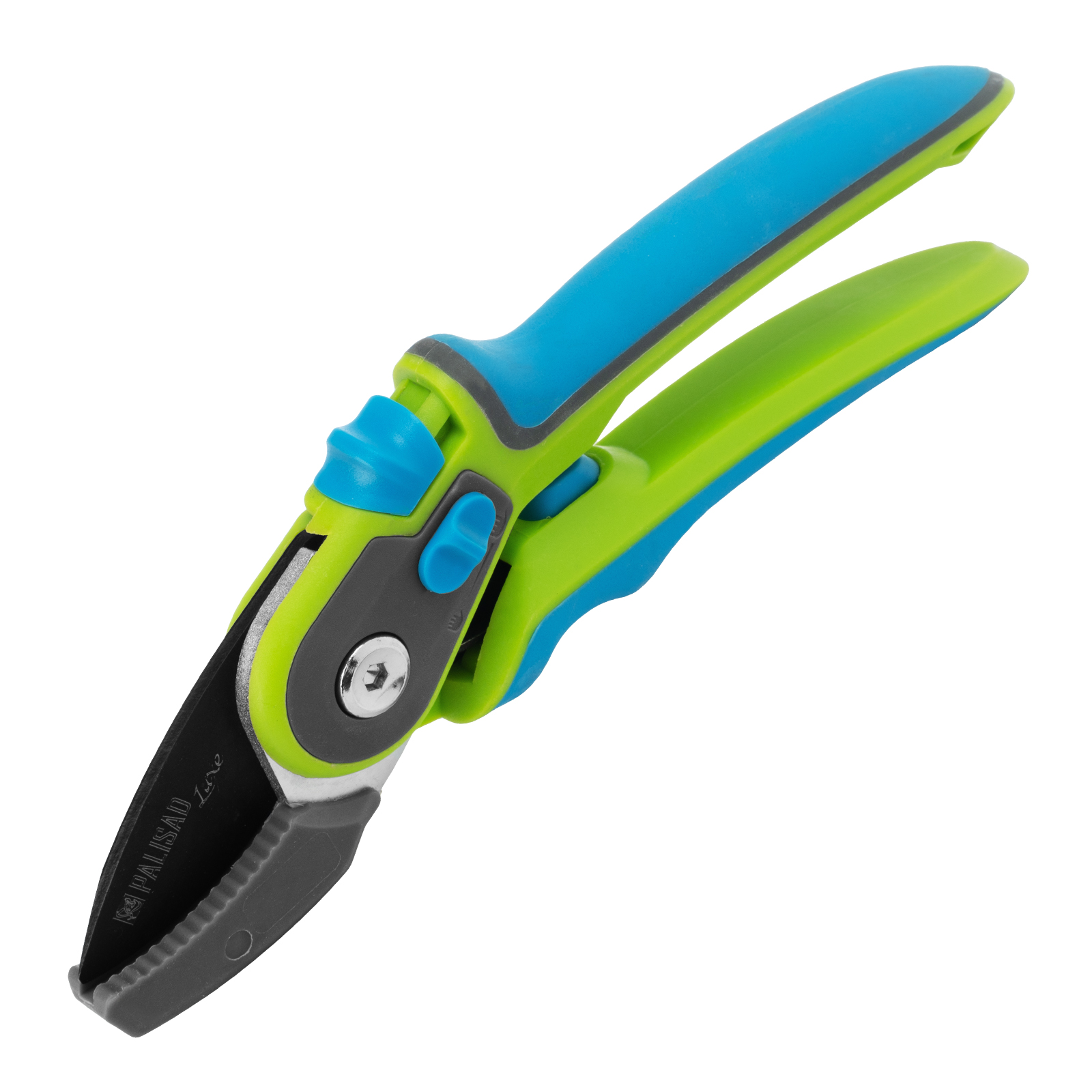 Секатор с наковальней, 220 мм, регулировка захвата, трехкомпонентные рукоятки, LUXE