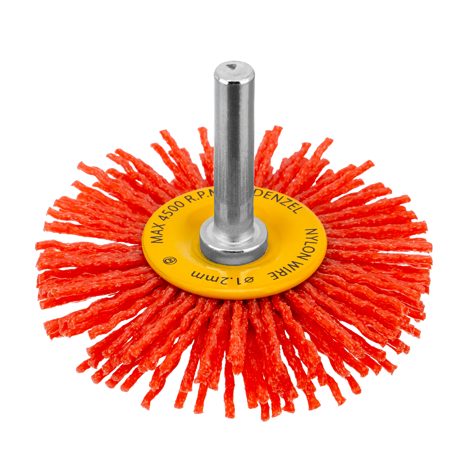 Щетка для дрели, 65 мм, Плоская, со шпилькой, нейлоновая щетина
