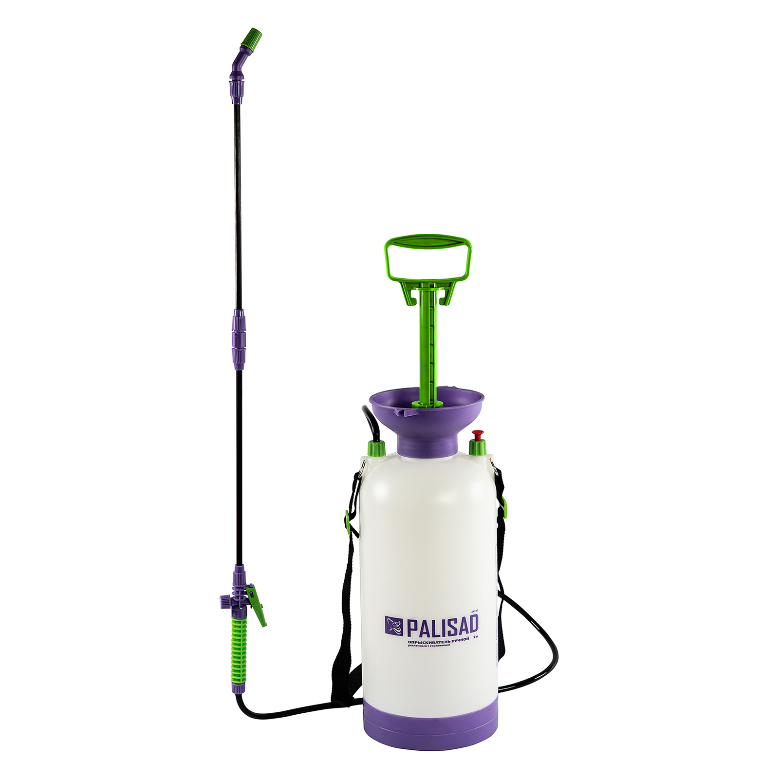 Опрыскиватель 7 л, ручной, усиленный, с горловиной, насосом, шлангом, разбрызгивателем