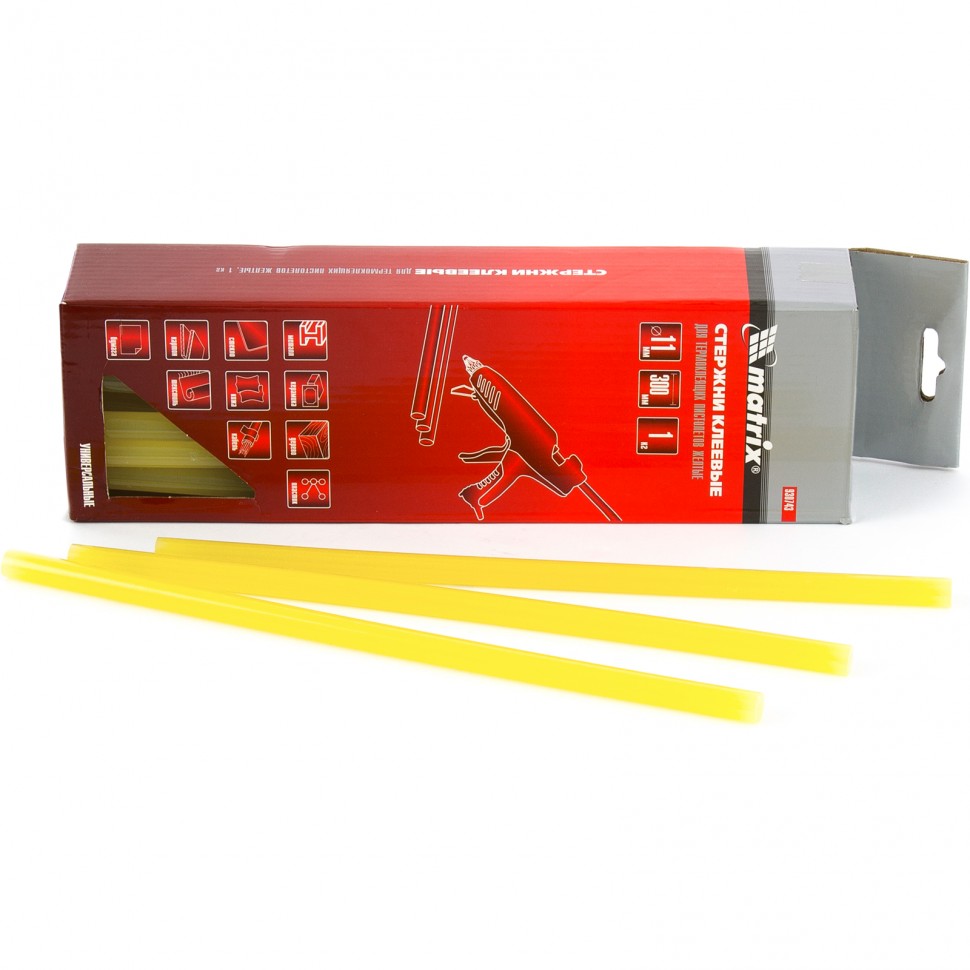 Стержни клеевые, 11 x 300 мм, желтые, 34 шт.
