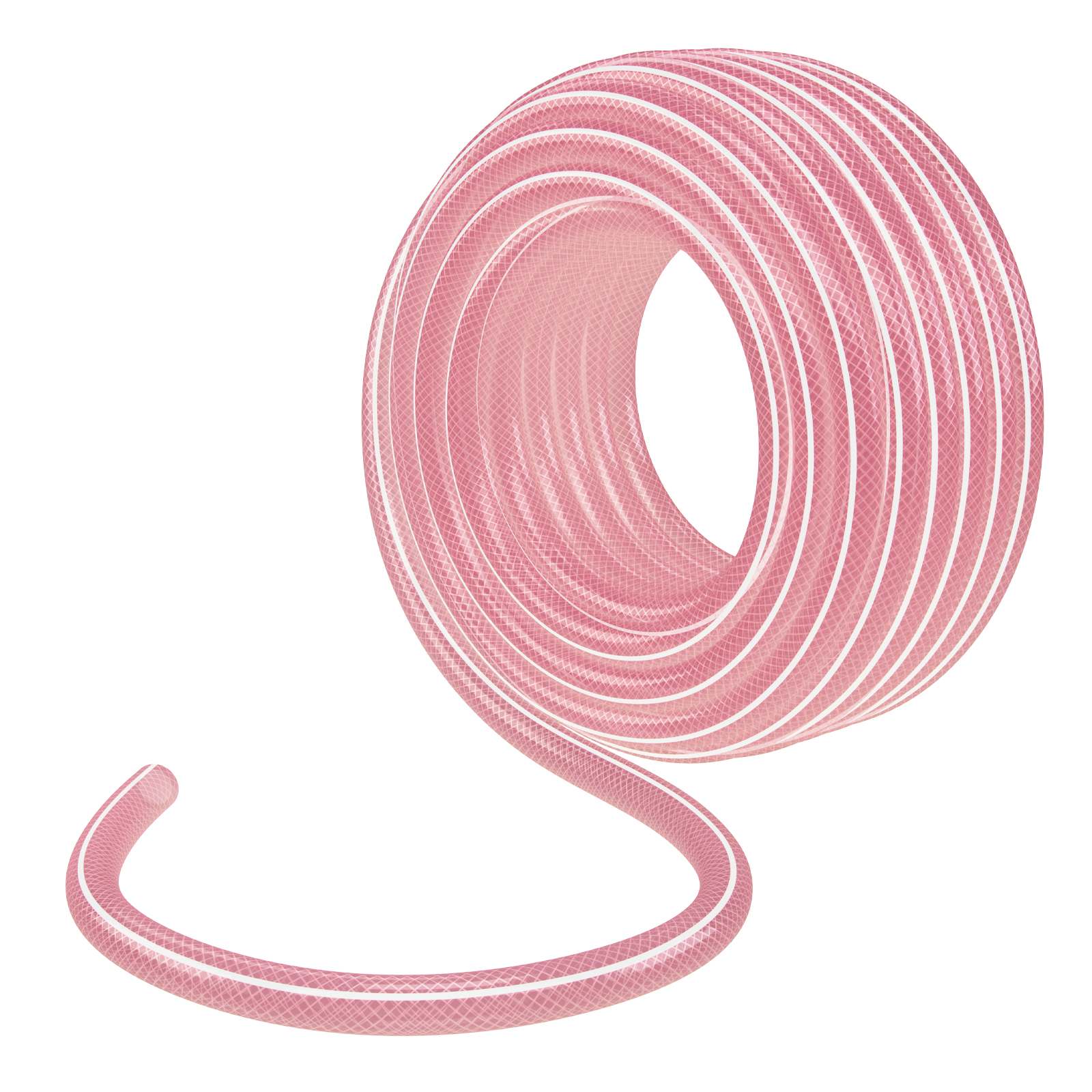 Шланг эластичный 3/4, 50 м прозрачный розовый