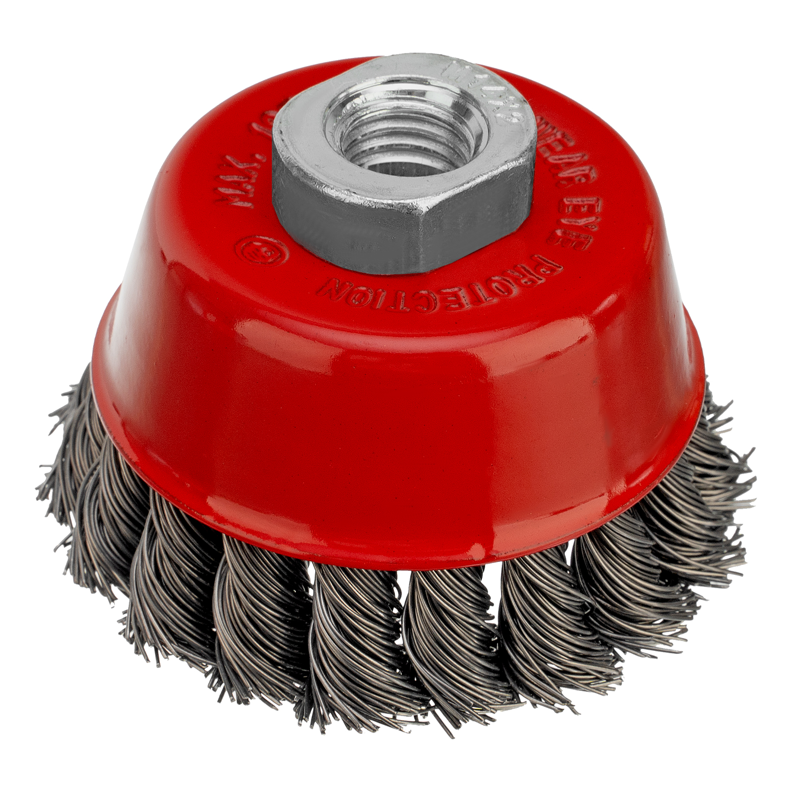 Щетка для УШМ, 75 мм, М14, Чашка, крученая проволока 0,5 мм