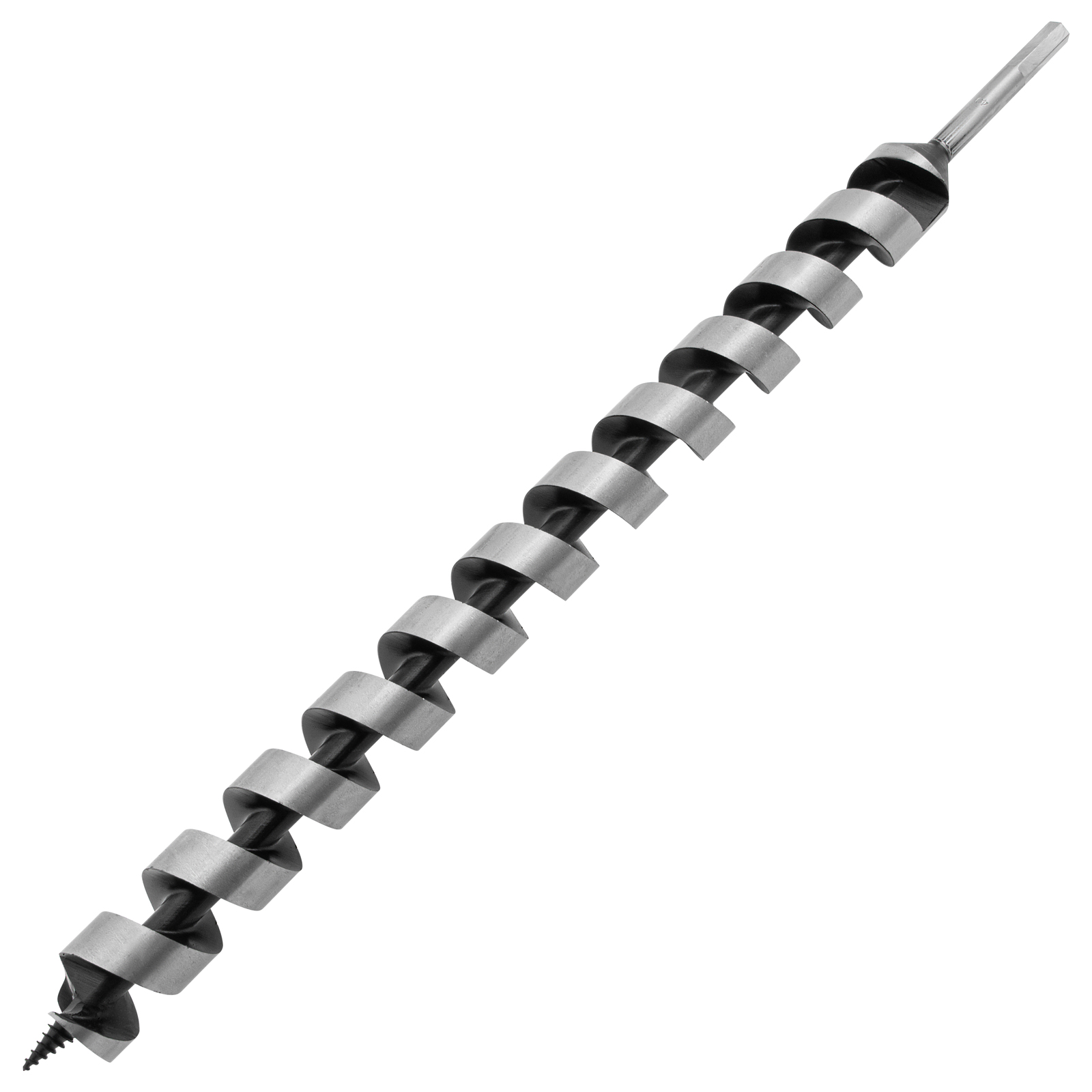 Сверло по дереву шнековое, 40 х 600 мм, 6-гранный хвостовик