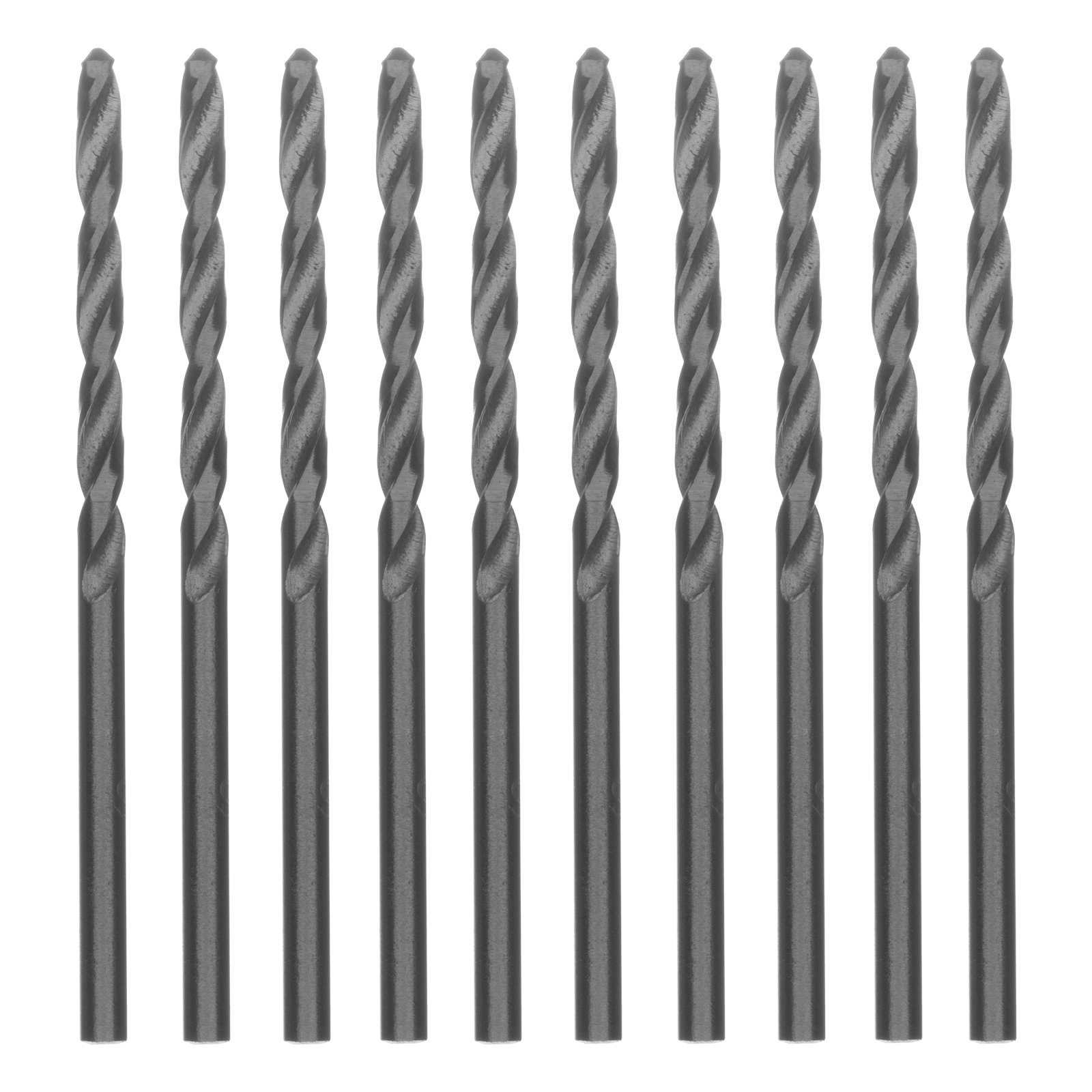 Сверло по металлу, 3,0 мм, полированное, HSS, 10 шт. цилиндрический хвостовик