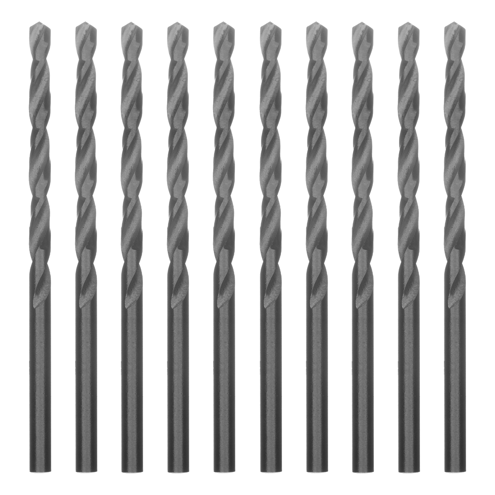Сверло по металлу, 3,5 мм, полированное, HSS, 10 шт. цилиндрический хвостовик