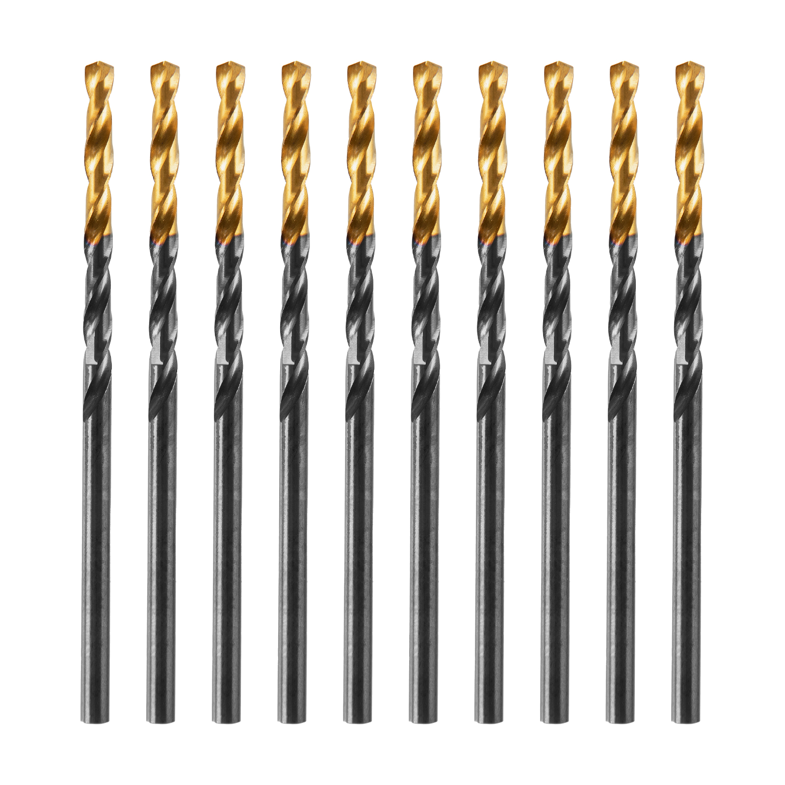 Сверло по металлу, 2,5 мм, HSS-Tin, Golden Tip, 10 шт.