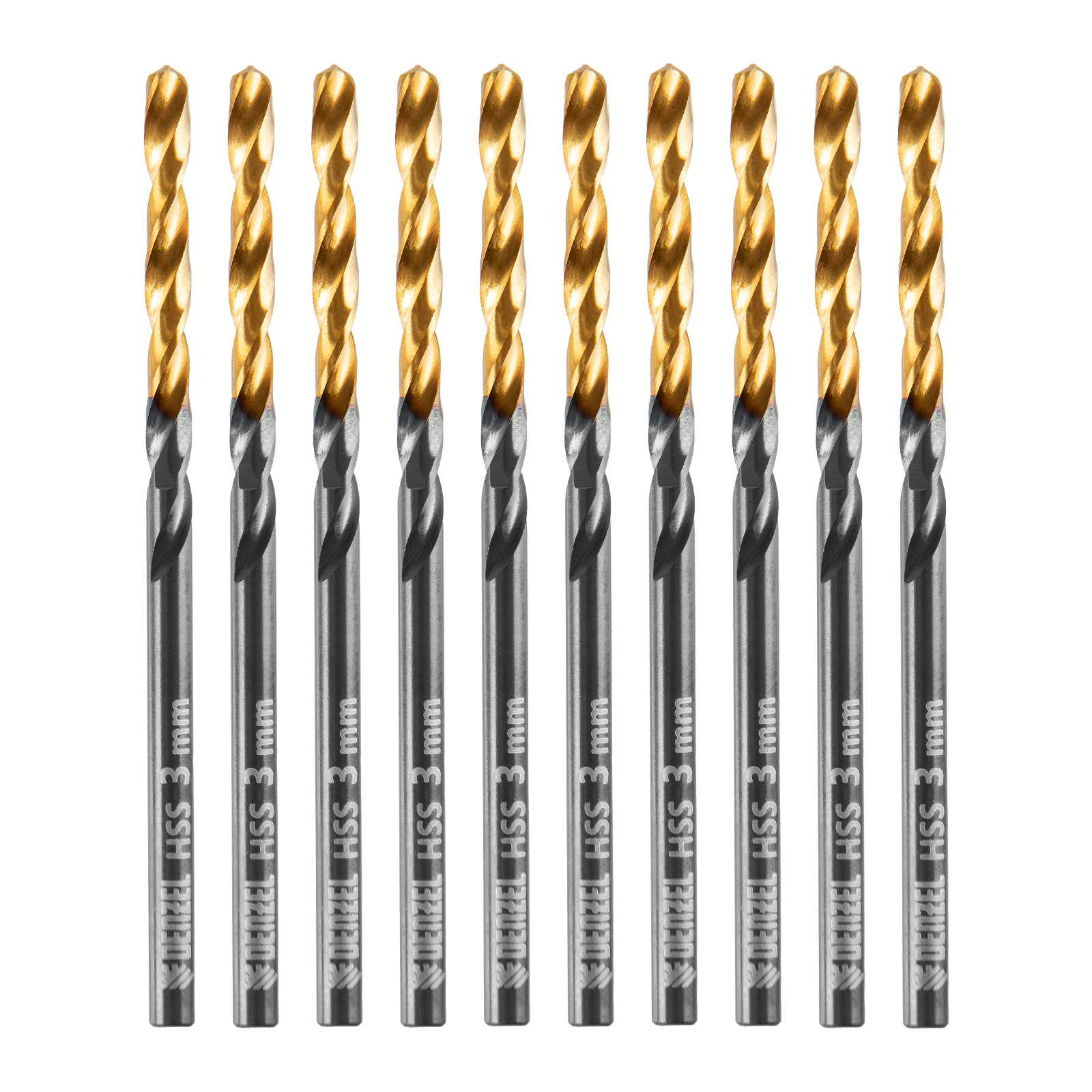 Сверло по металлу, 3 мм, HSS-Tin, Golden Tip, 10 шт.
