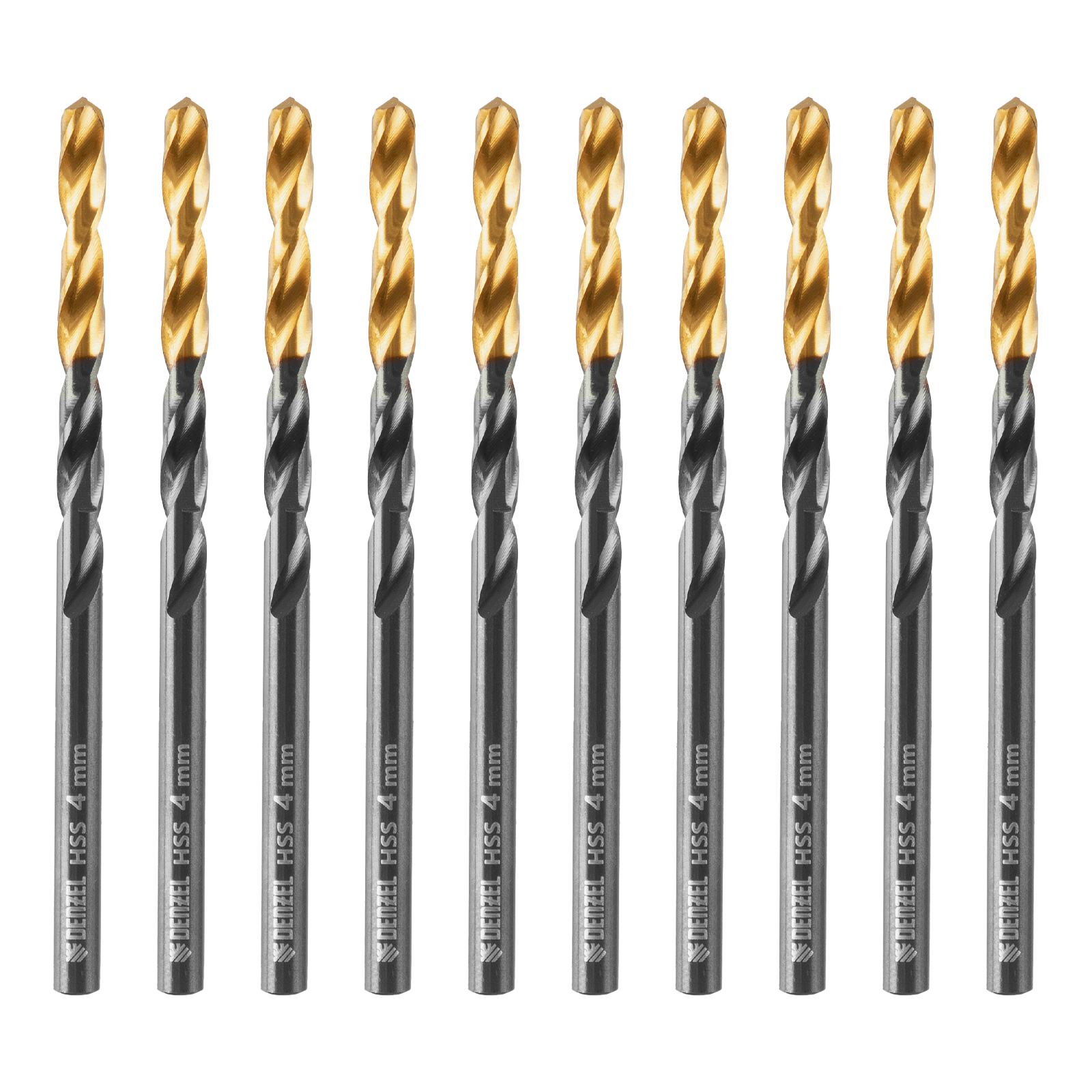 Сверло по металлу, 4 мм, HSS-Tin, Golden Tip, 10 шт.