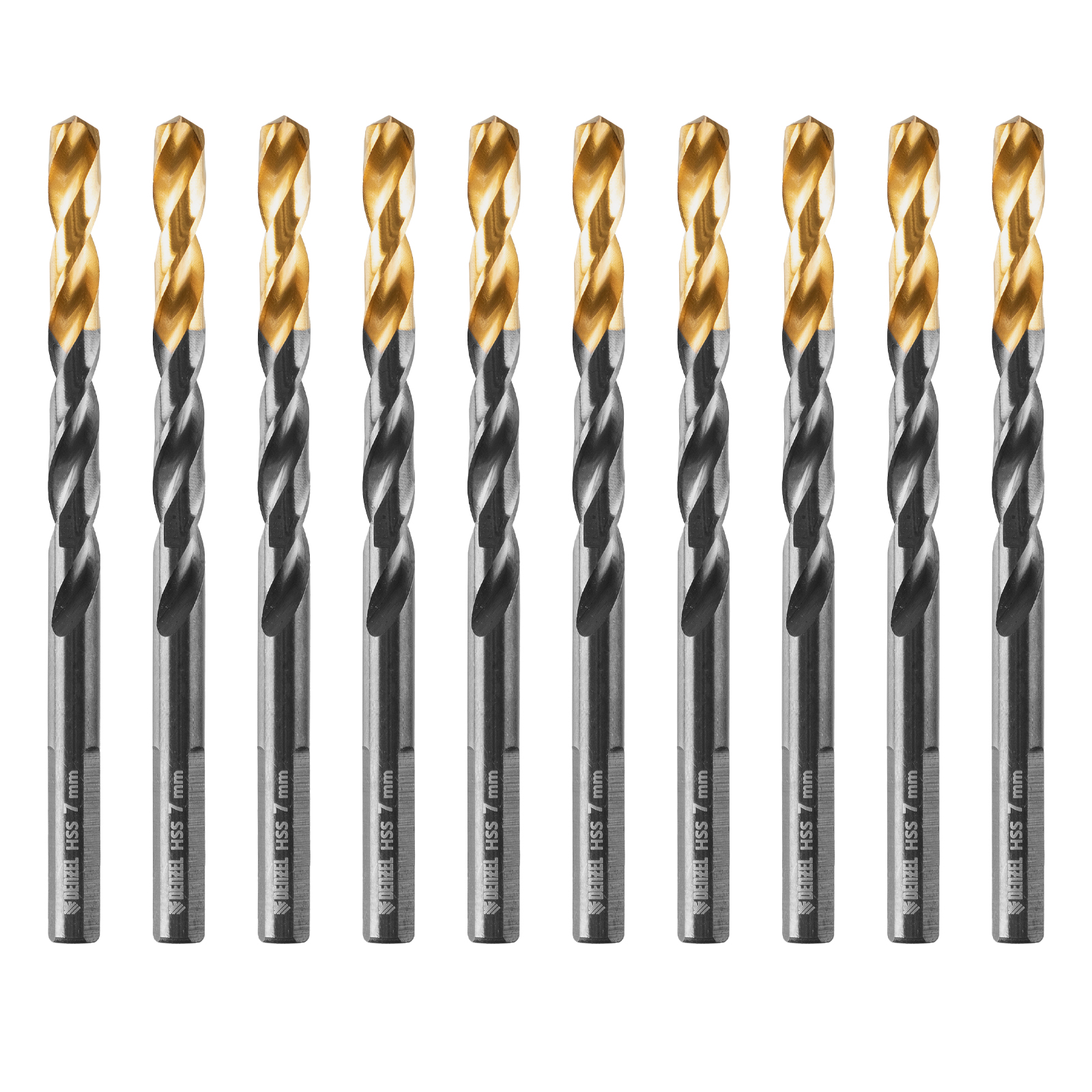 Сверло по металлу, 7 мм, HSS-Tin, Golden Tip, 10 шт.