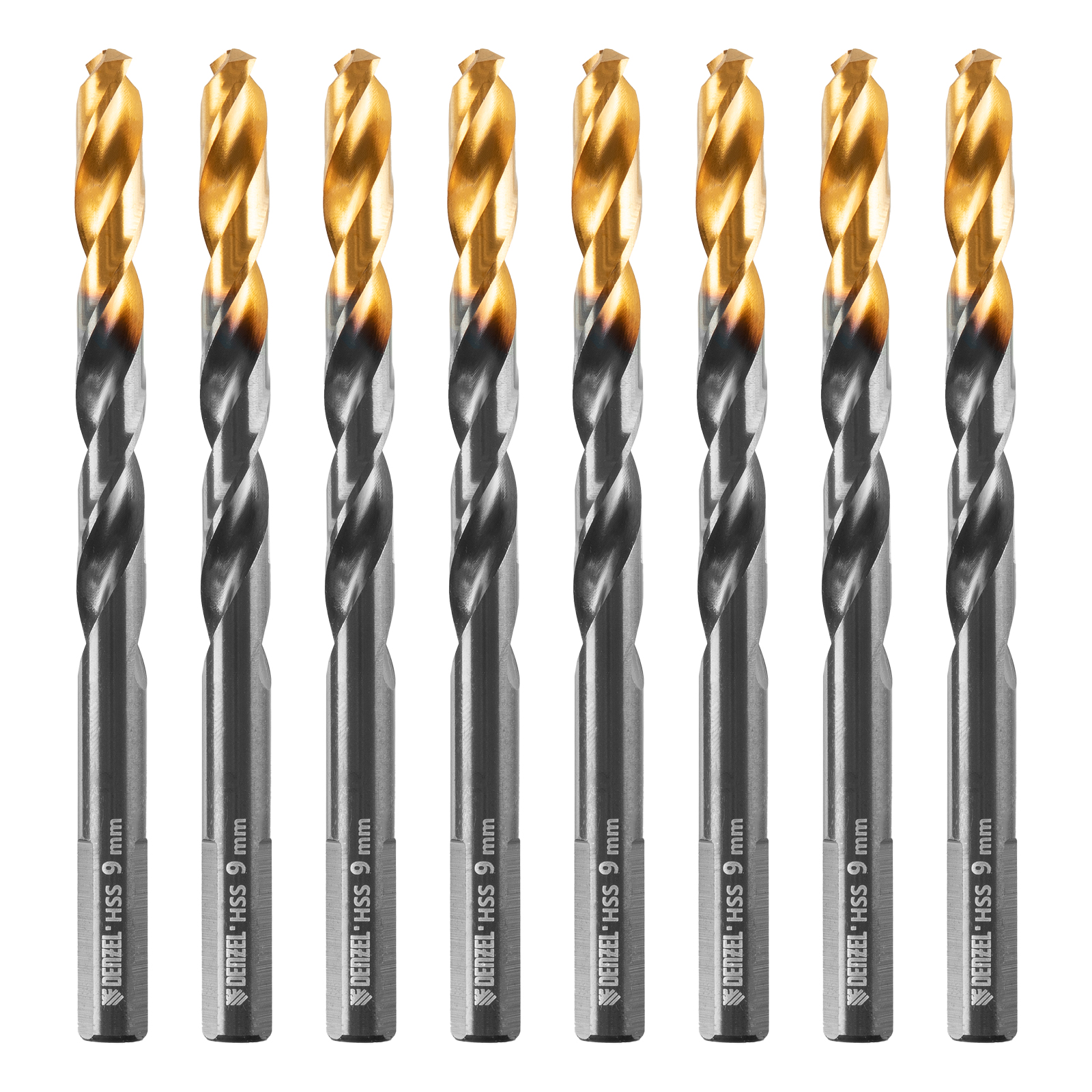 Сверло по металлу, 9 мм, HSS-Tin, Golden Tip, 8 шт.
