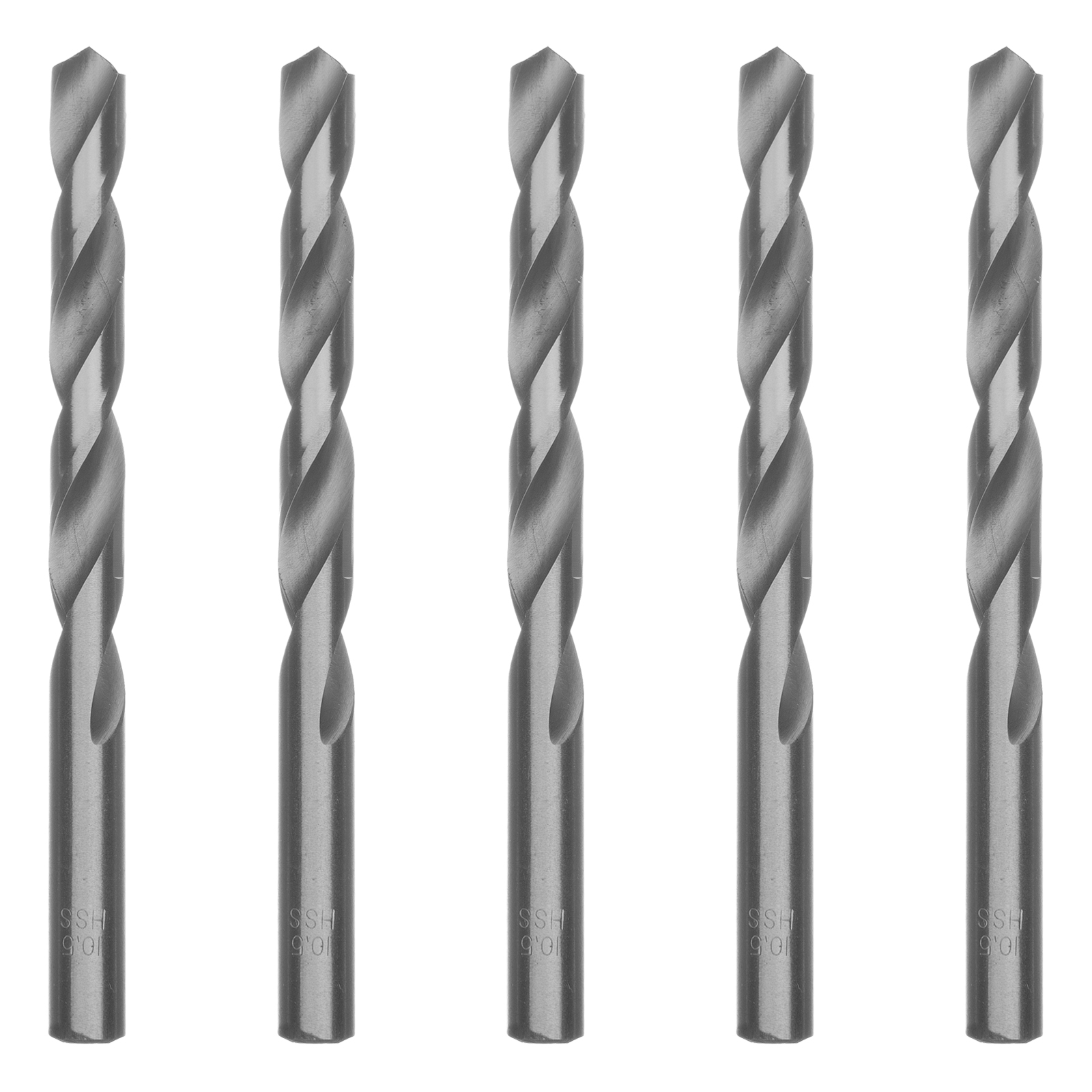 Сверло по металлу, 10,5 мм, полированное, HSS, 5 шт. цилиндрический хвостовик