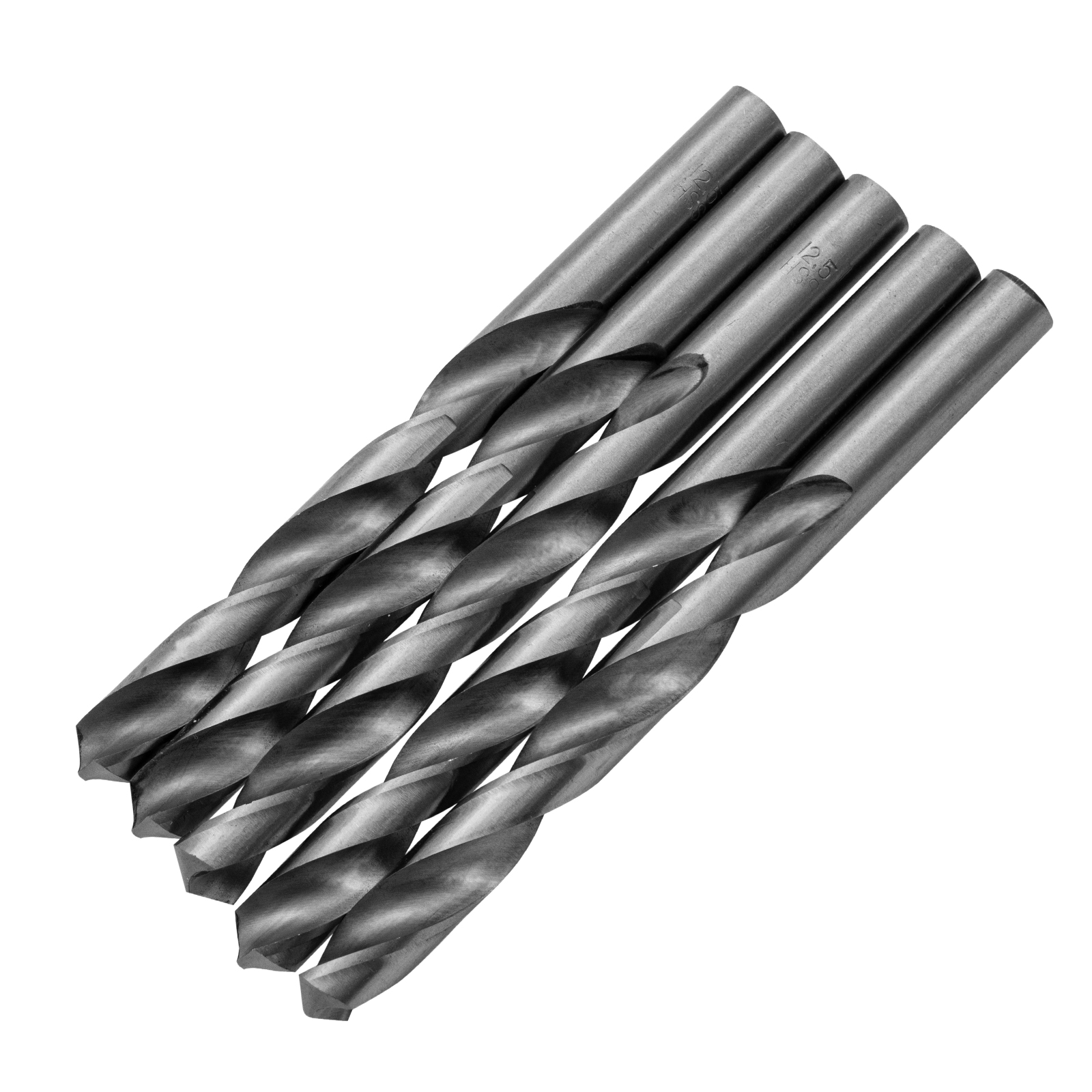 Сверло по металлу, 12,5 мм, полированное, HSS, 5 шт. цилиндрический хвостовик