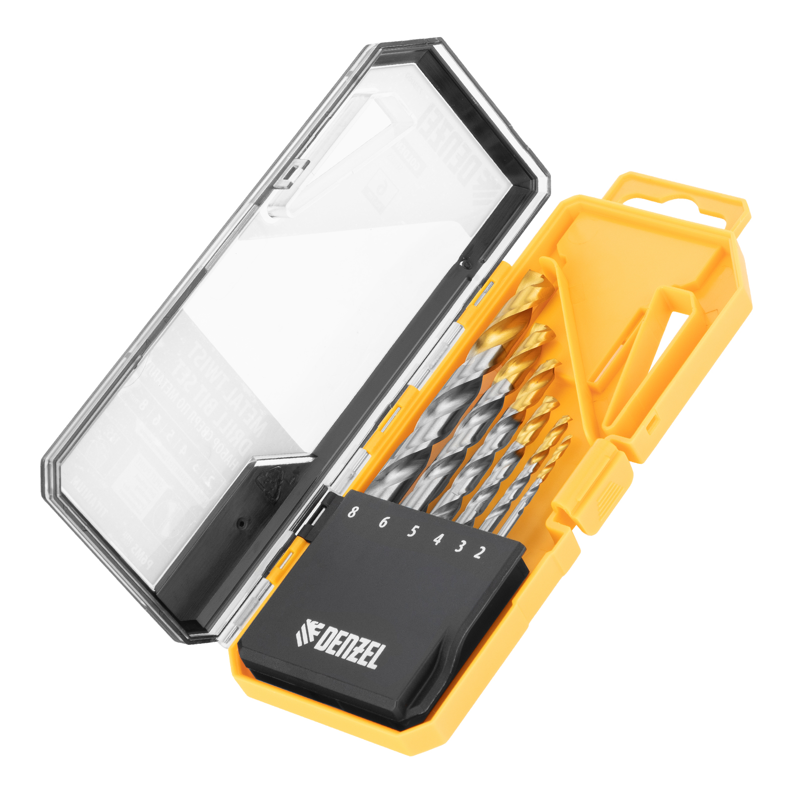 Набор сверл по металлу, 2-8мм, Р6М5-TiN, Golden Tip, 6 шт