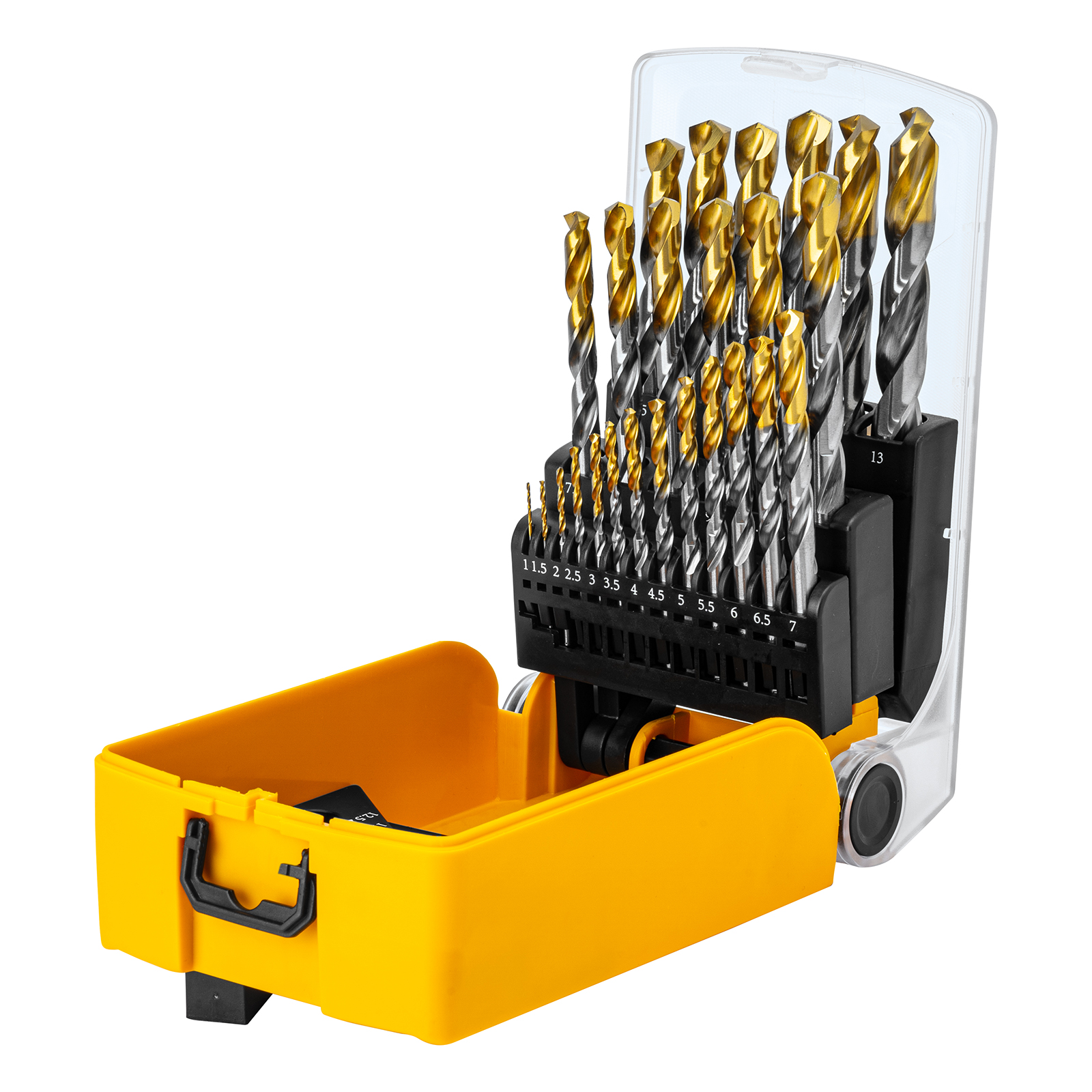 Набор сверл по металлу, 1-13 мм, Р6М5-TiN, Golden Tip, 25 шт