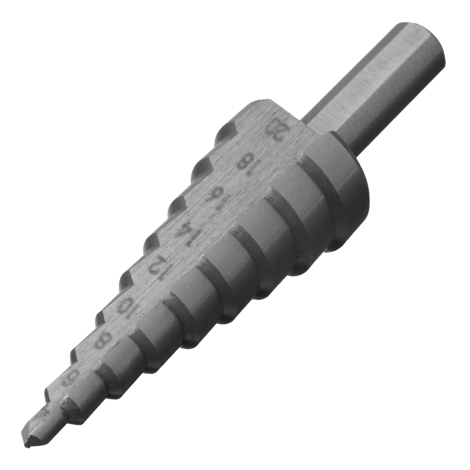 Сверло ступенчатое по металлу 4-6-8-10-12-14-16-18-20 мм