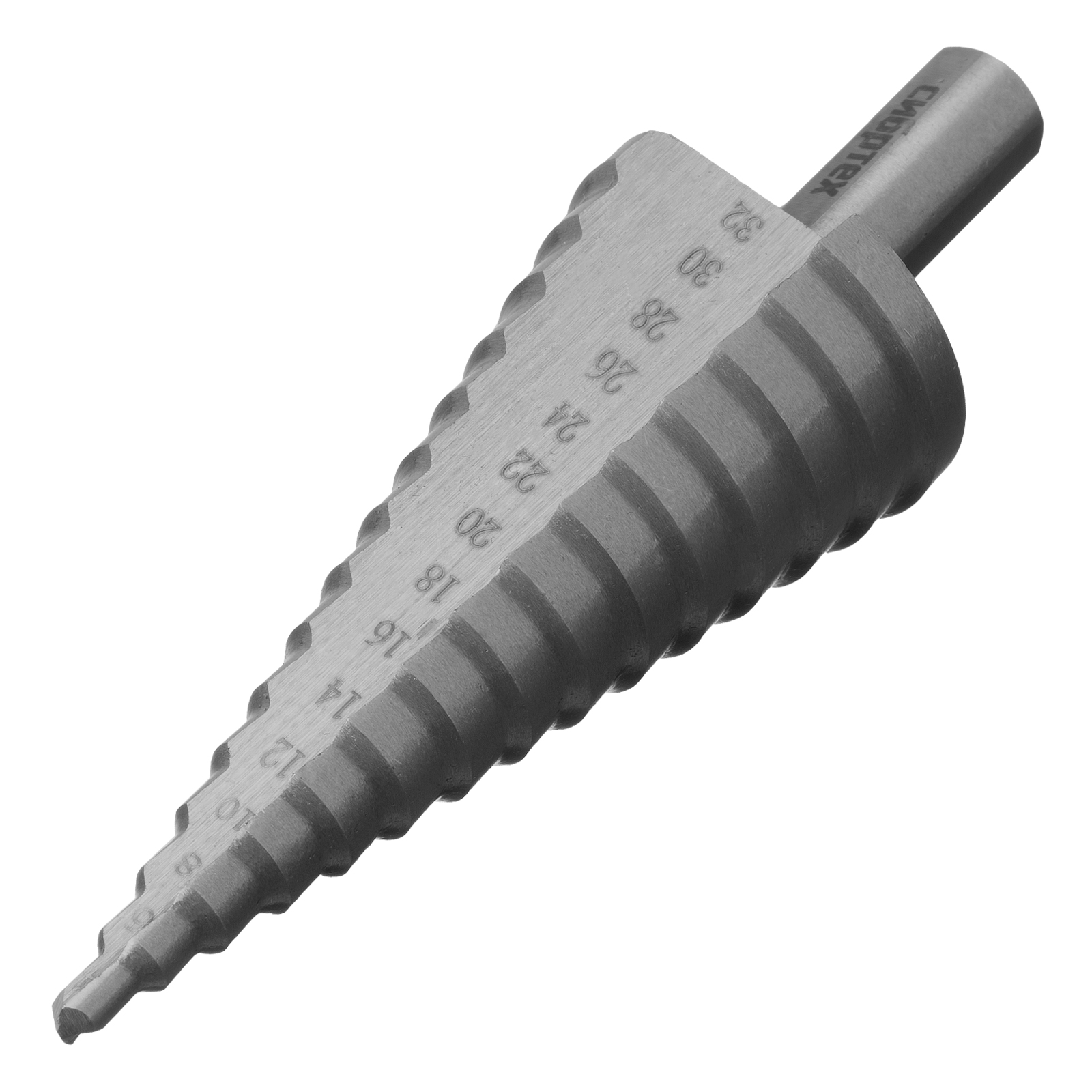 Сверло ступенчатое по металлу, 4-6-8-10-12-14-16-18-20-22-24-26-28-30-32 мм