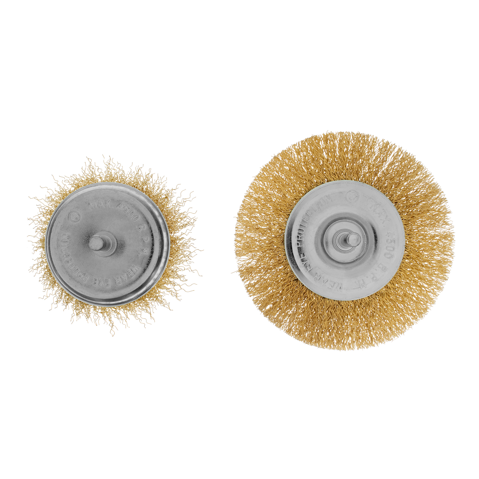 Набор щеток для дрели, 2 шт., 1 Плоская 100 мм, 1 Чашка 75 мм, со шпильками
