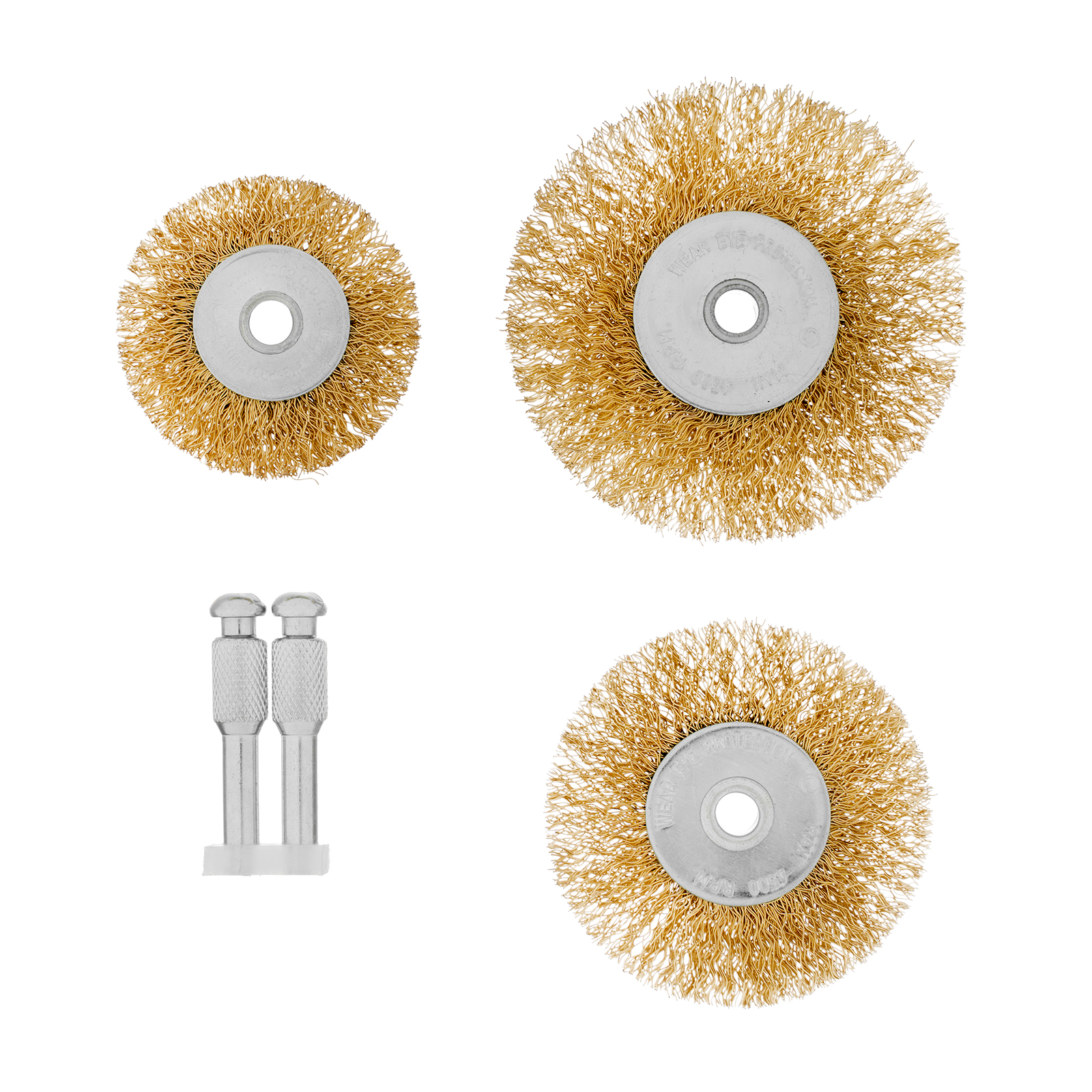Набор щеток для дрели, 3 шт., 3 Плоские, 50-63-75 мм, со шпильками