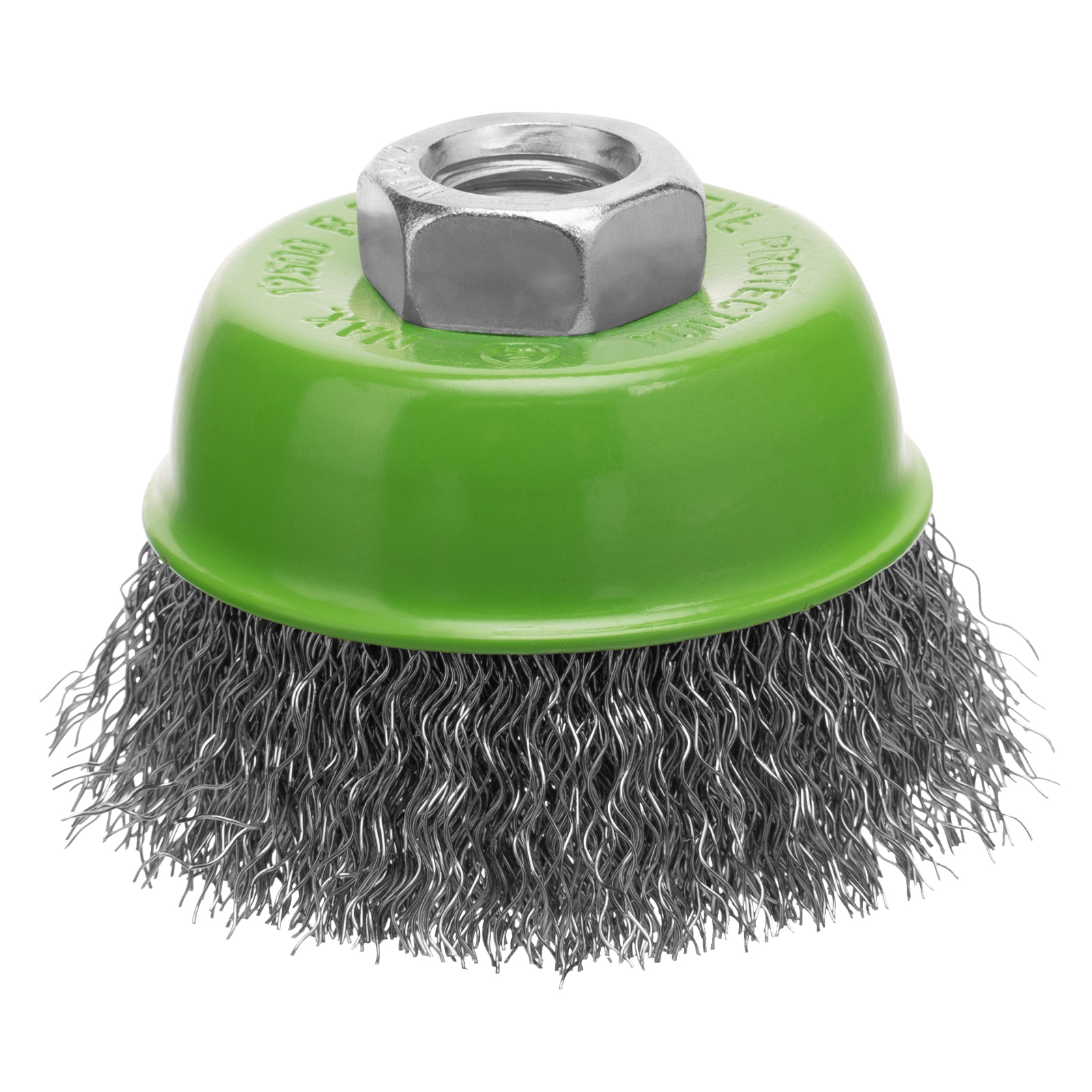 Щетка для УШМ, 65 мм, М14, чашка, витая проволока, 0,3 мм