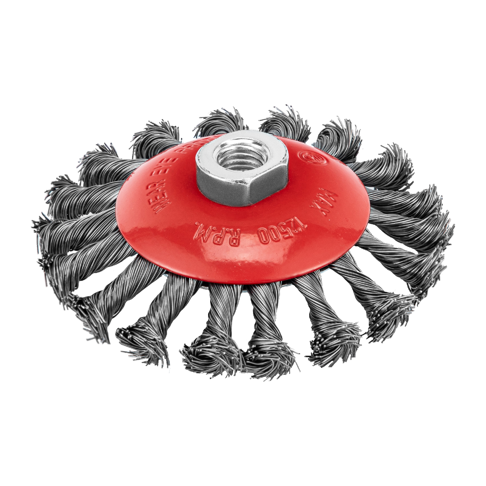 Щетка для УШМ, 115 мм, М14, Тарелка, крученая проволока 0,5 мм