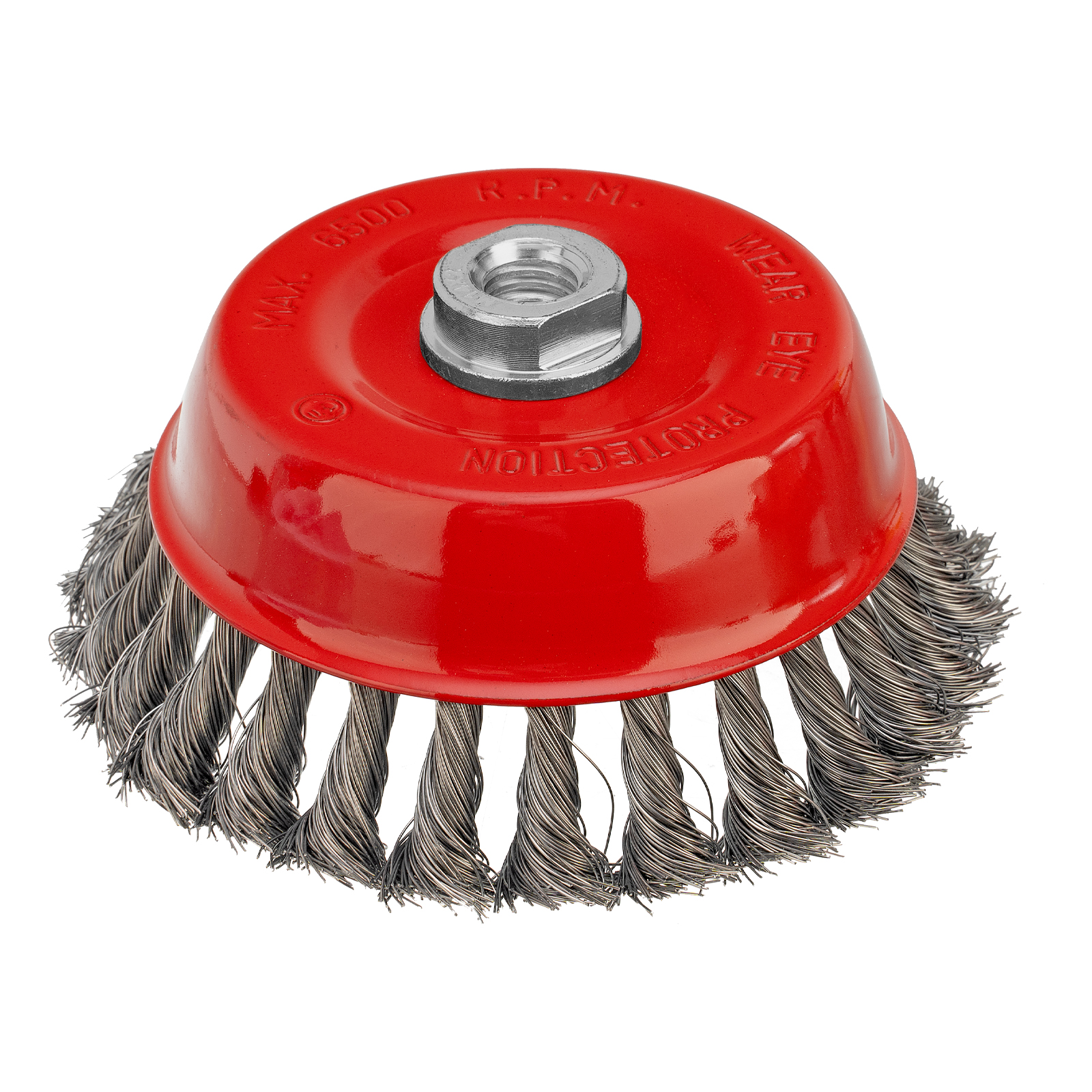 Щетка для УШМ, 125 мм, М14, Чашка, крученая проволока 0,35 мм