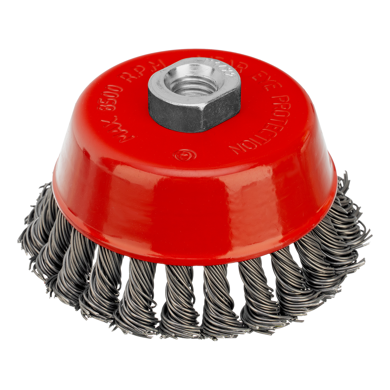 Щетка для УШМ, 100 мм, М14, Чашка, крученая проволока 0,8 мм
