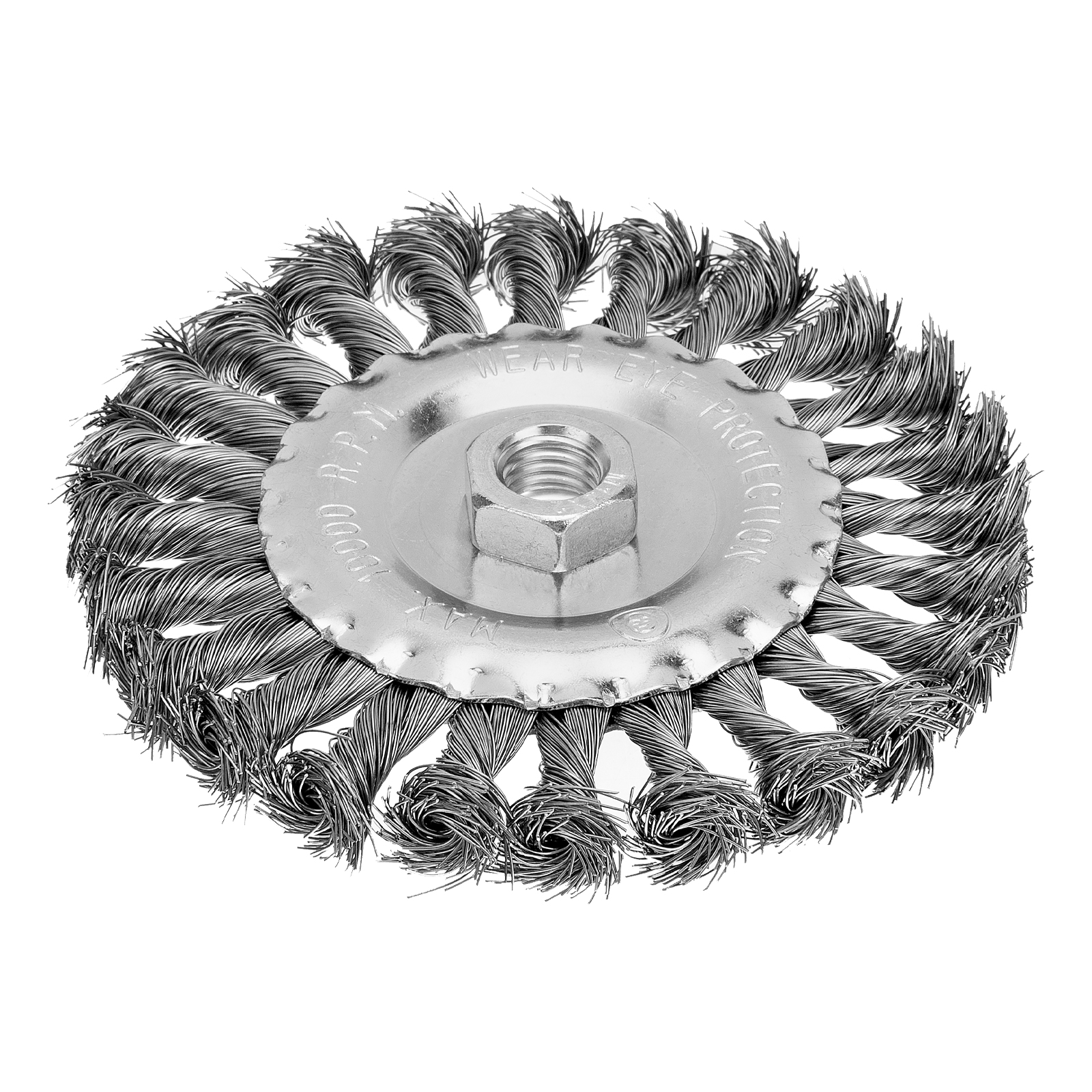 Щетка для УШМ, 125 мм, М14, Плоская, крученая проволока 0,35 мм