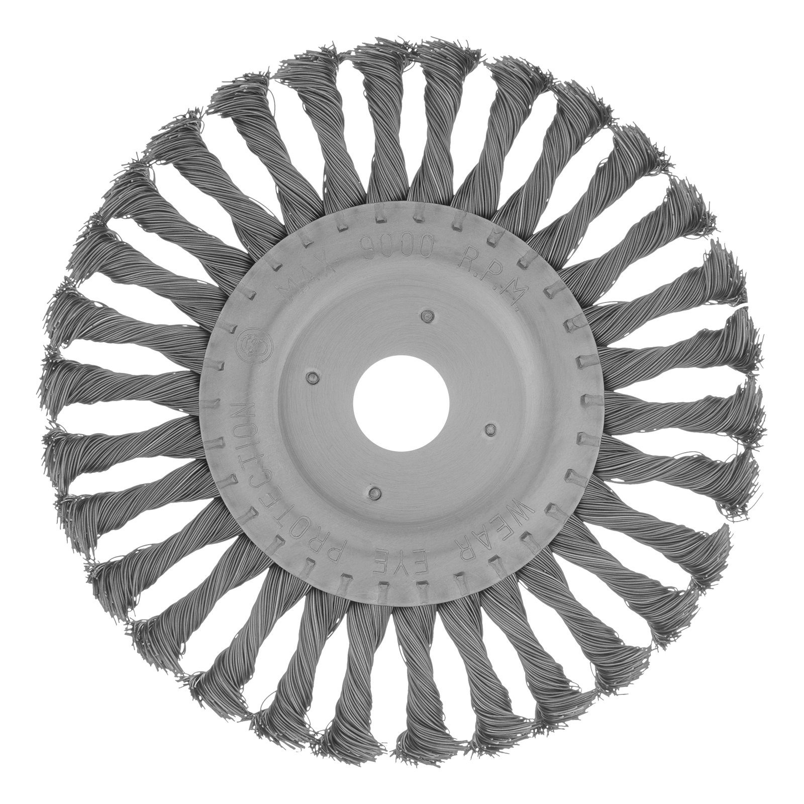 Щетка для УШМ, 175 мм, посадка 22,2 мм, Плоская, крученая проволока 0,5 мм