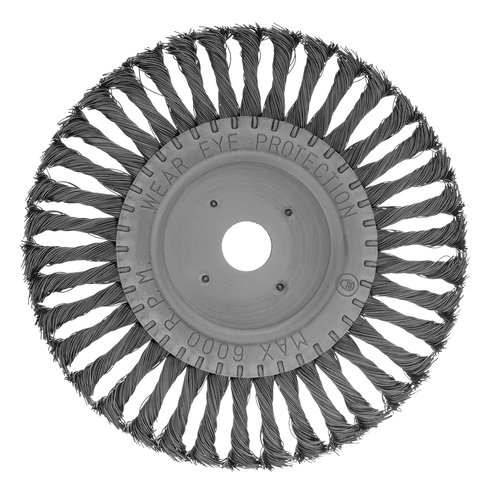 Щетка для УШМ, 200 мм, посадка 22,2 мм, Плоская, крученая проволока 0,5 мм