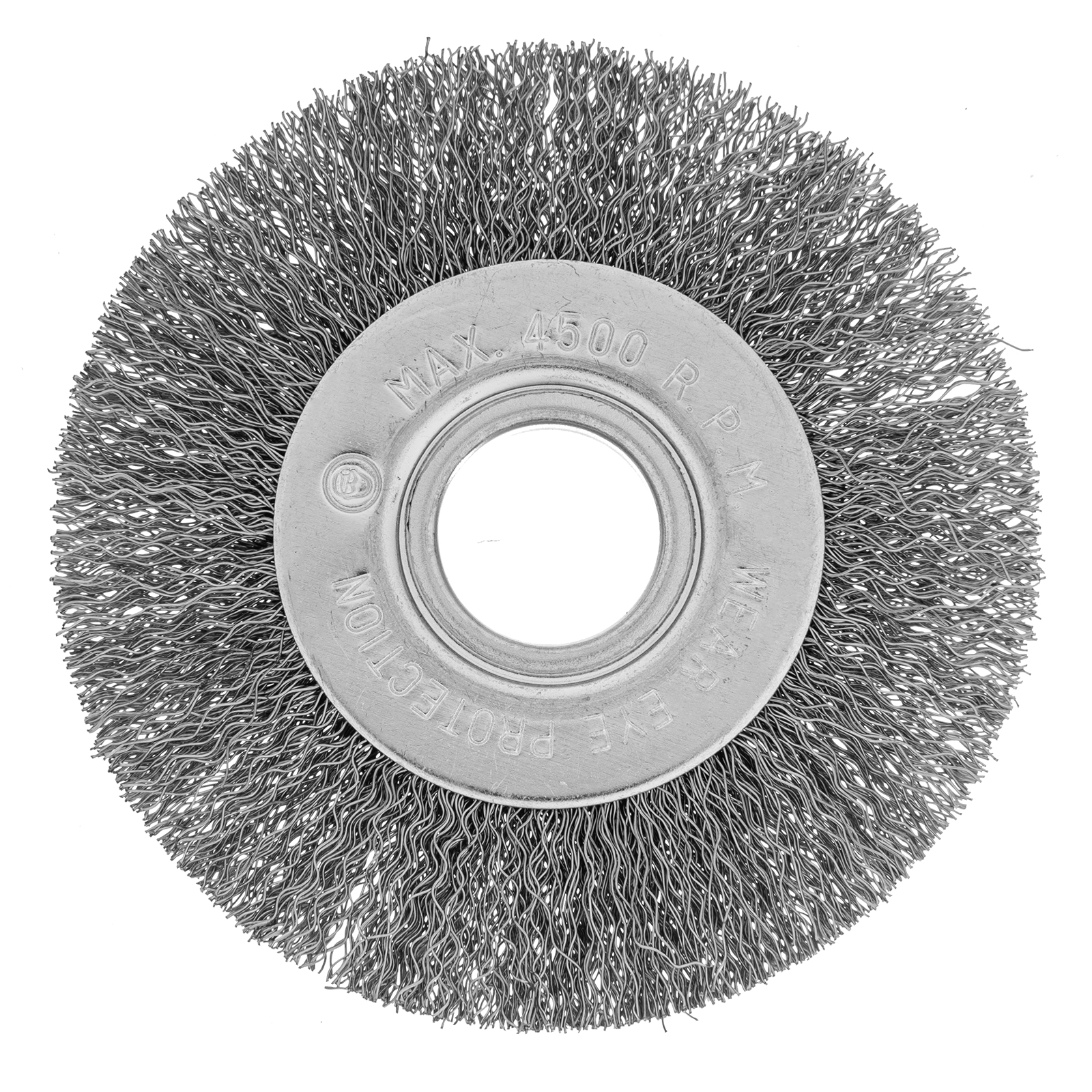 Щетка для УШМ, 100 мм, посадка 22,2 мм, плоская, витая проволока