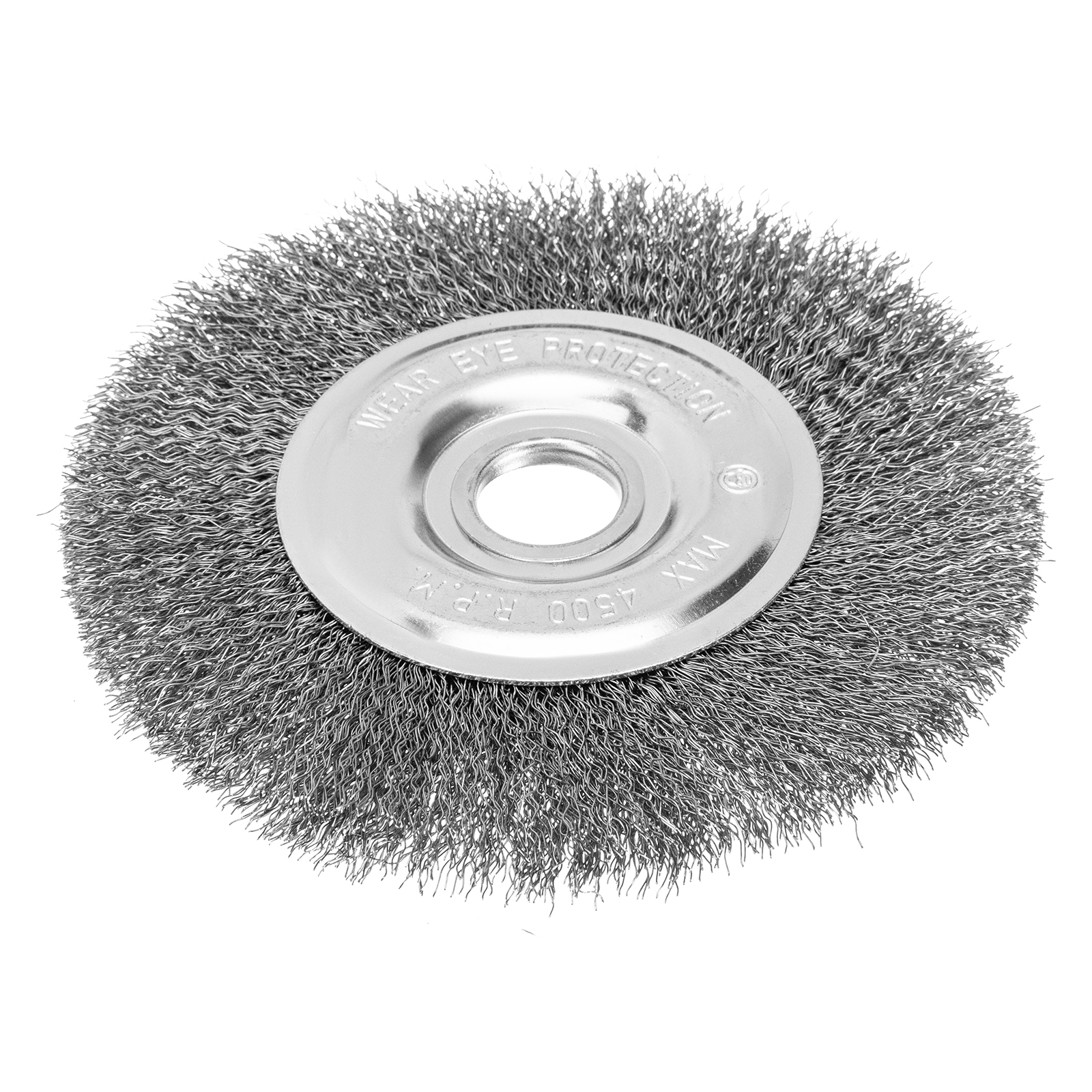 Щетка для УШМ, 150 мм, посадка 22,2 мм, Плоская, витая проволока 0,3 мм