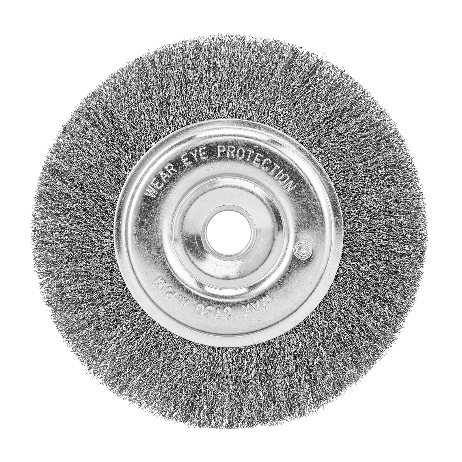 Щетка для УШМ, 200 мм, посадка 22,2 мм, плоская, витая проволока