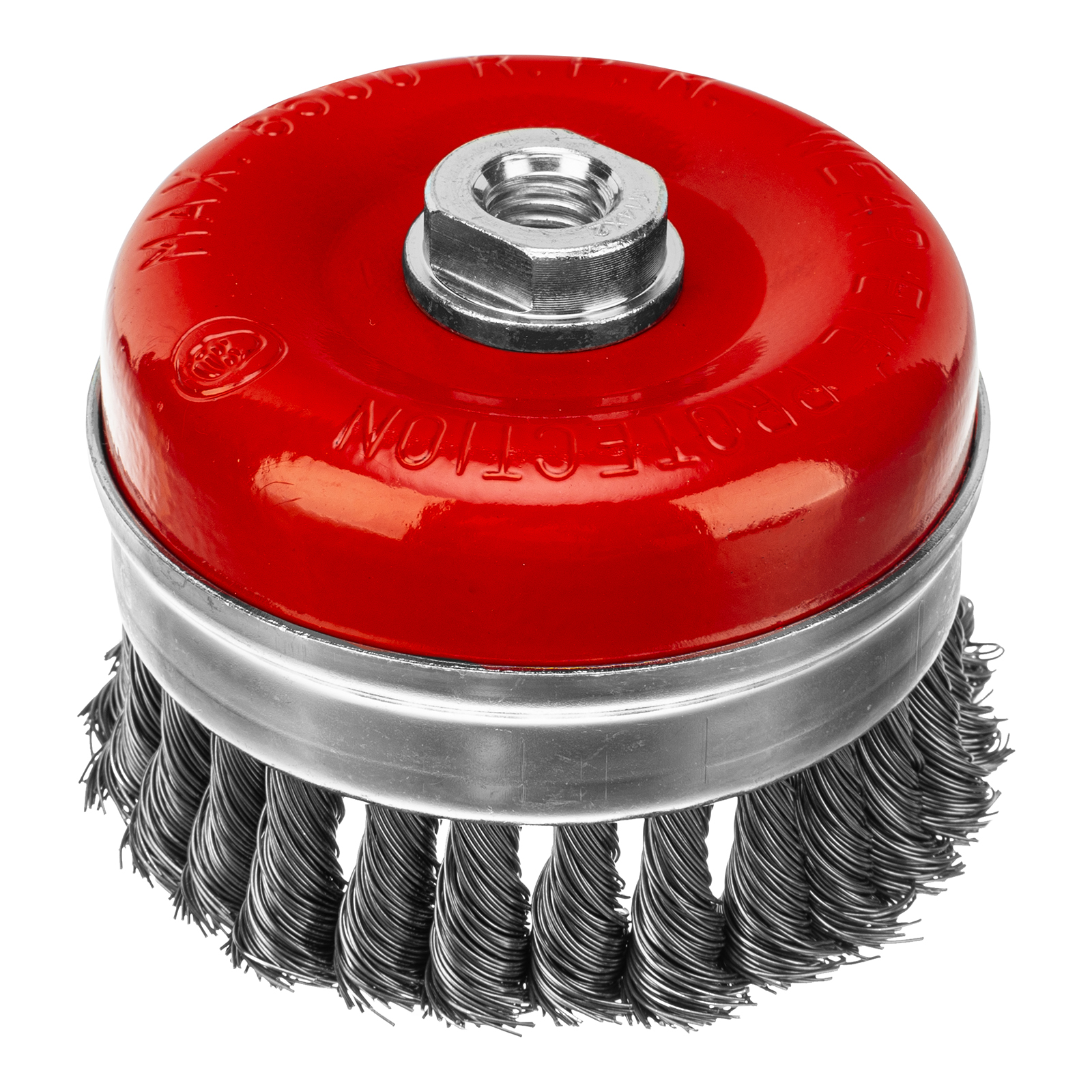 Щетка для УШМ Heavy Duty, 100 мм, М14, Чашка, крученая проволока 0,5 мм