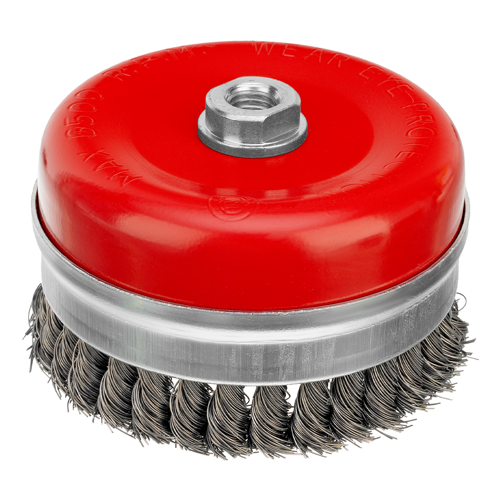 Щетка для УШМ Heavy Duty, 125 мм, М14, Чашка, крученая проволока 0,5 мм