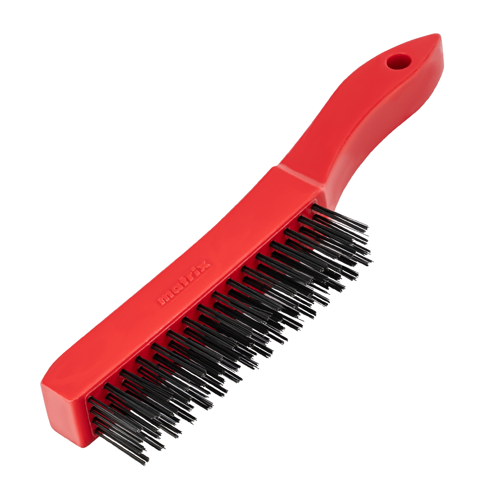 Щетка зачистная 4-х рядная, закаленная прямая проволока с пластиковой ручкой