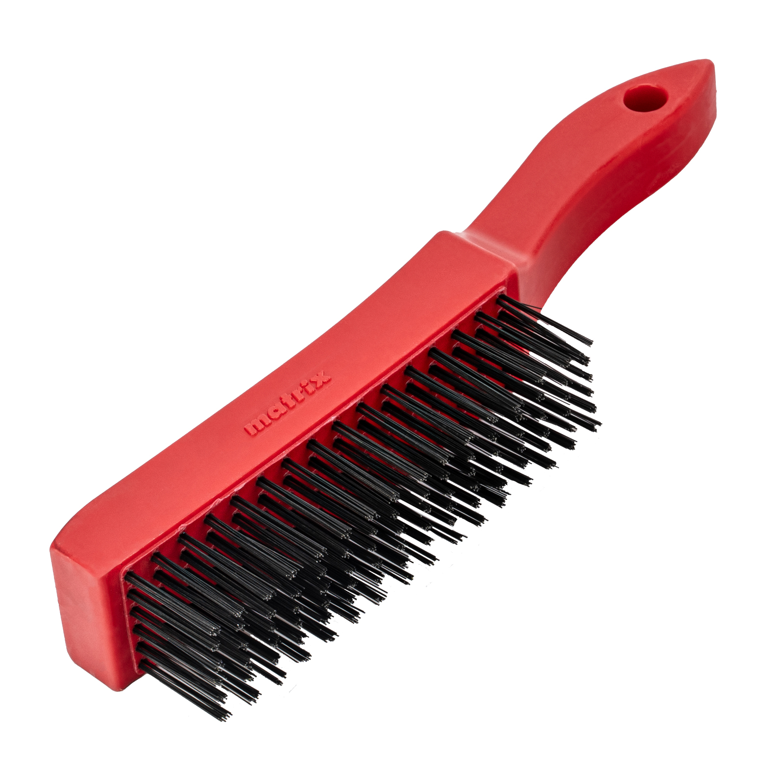 Щетка зачистная 6-и рядная, закаленная прямая проволока с пластиковой ручкой