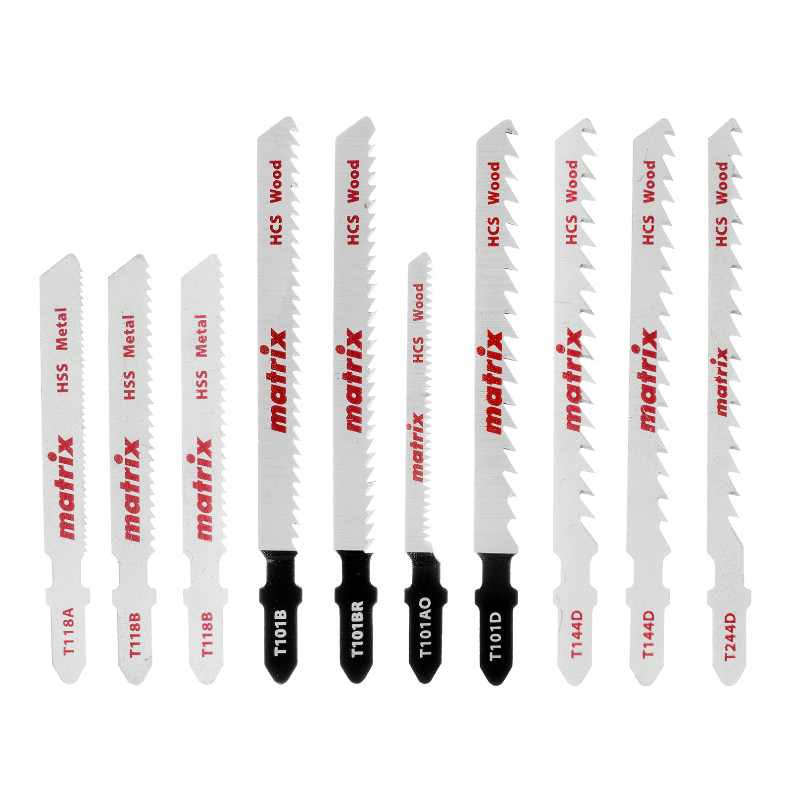 Набор полотен для электролобзика универсальный, 10 шт, T-SET1001