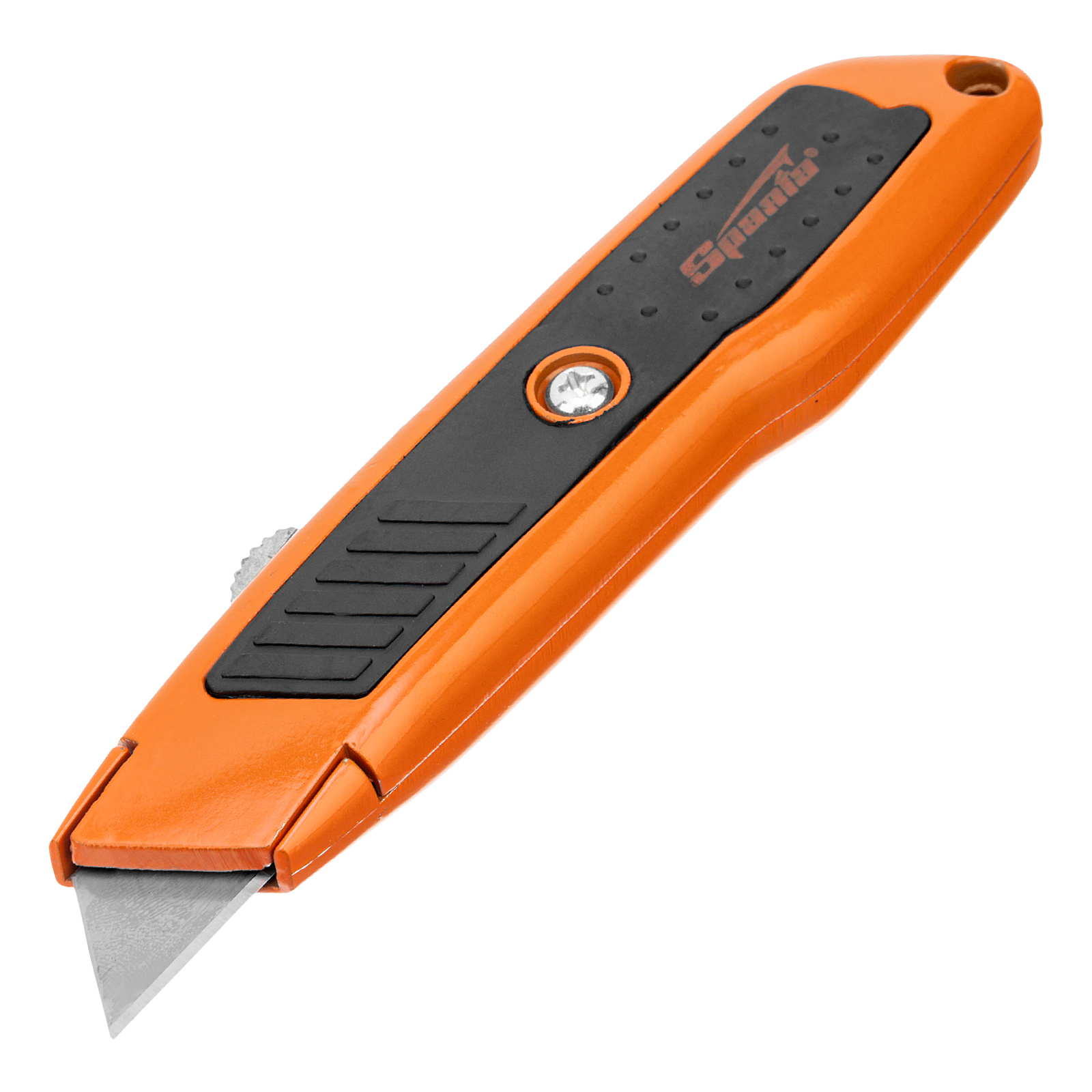 Нож, выдвижное трапециевидное лезвие, двухкомпонентный корпус