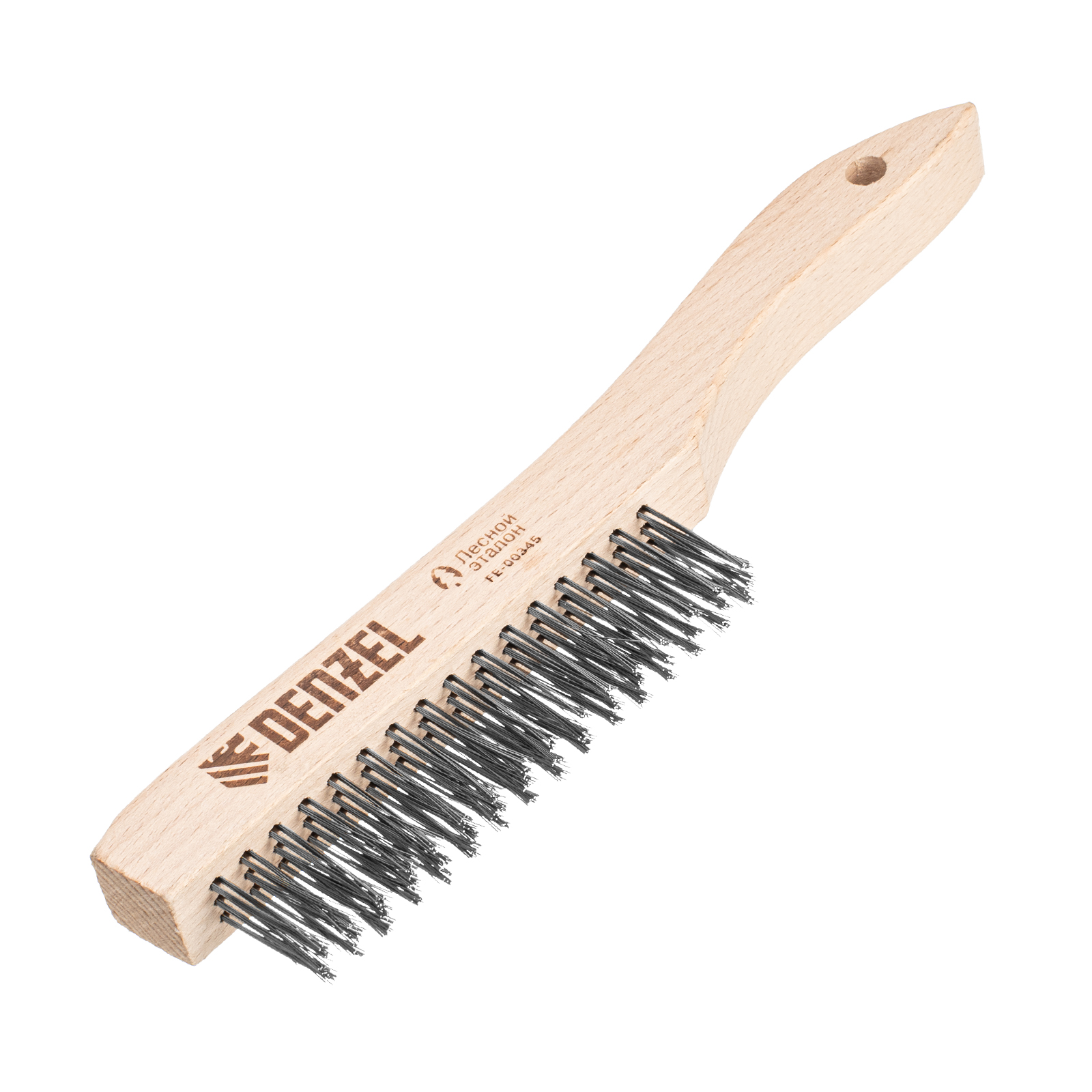 Щетка зачистная 3-х рядная, прямая проволока из нержавеющей стали с деревянной ручкой, EFP