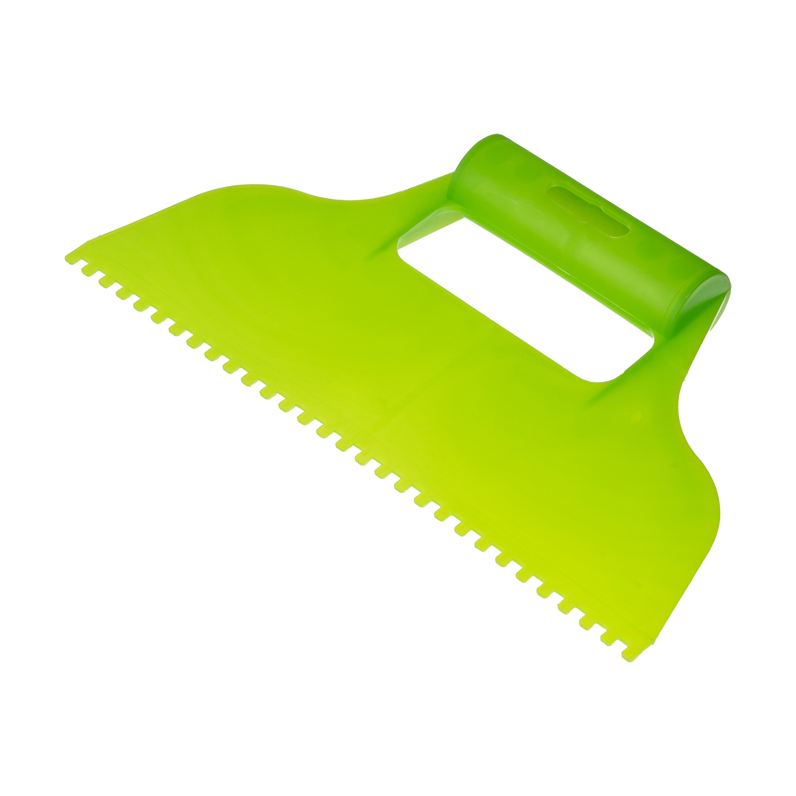 Шпатель для клея, пластмассовый, зубчатый 4х4 мм