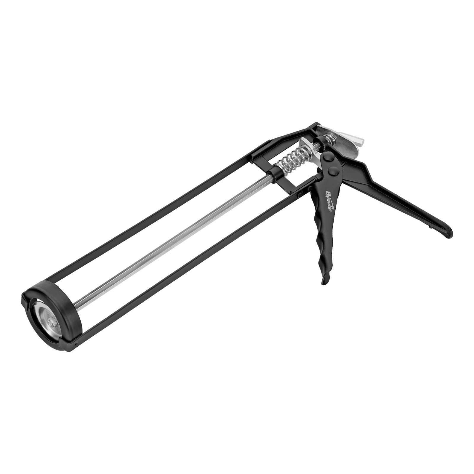 Пистолет для герметика, 310 мл, скелетный усиленный с фиксатором, 6-гранный шток 7 мм