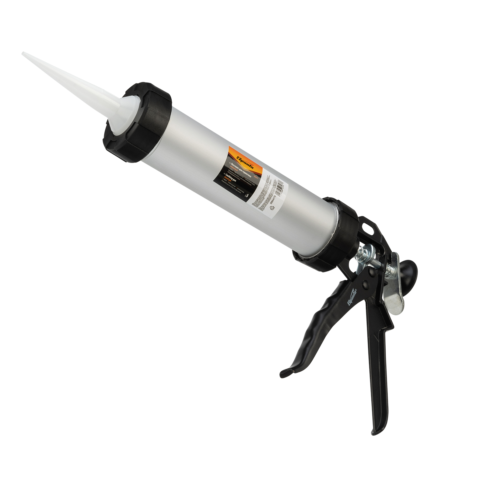 Пистолет для герметика, 400 мл, закрытый, алюминиевый корпус, круглый шток 8 мм