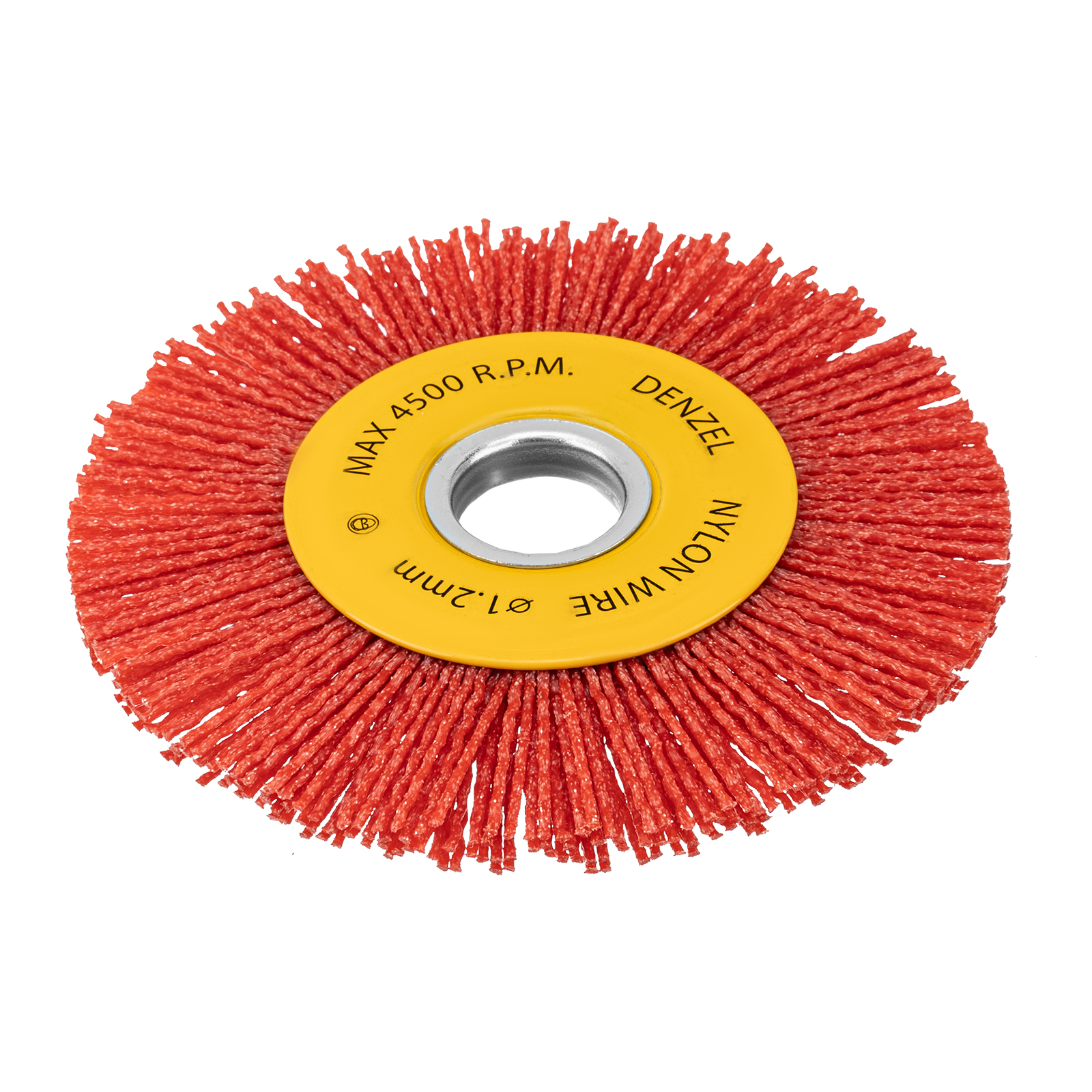 Щетка для УШМ, 125 мм, Плоская, нейлоновая щетина, посадка 22,2 мм