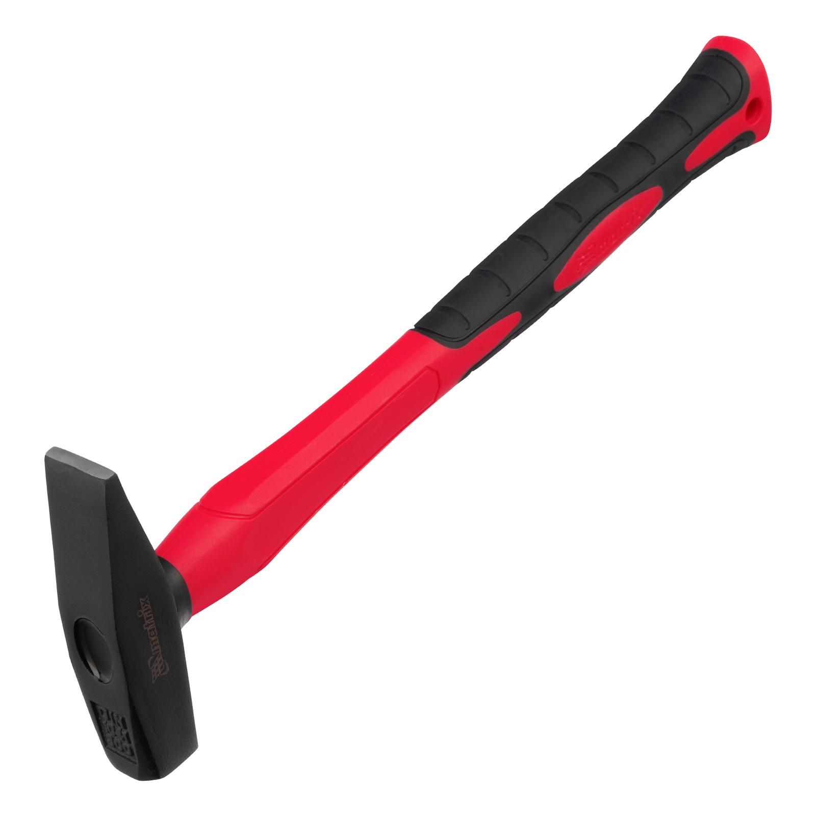 Молоток слесарный''optimal'',300 г,фибергласовая обрезиненная рукоятка,квадратный боек