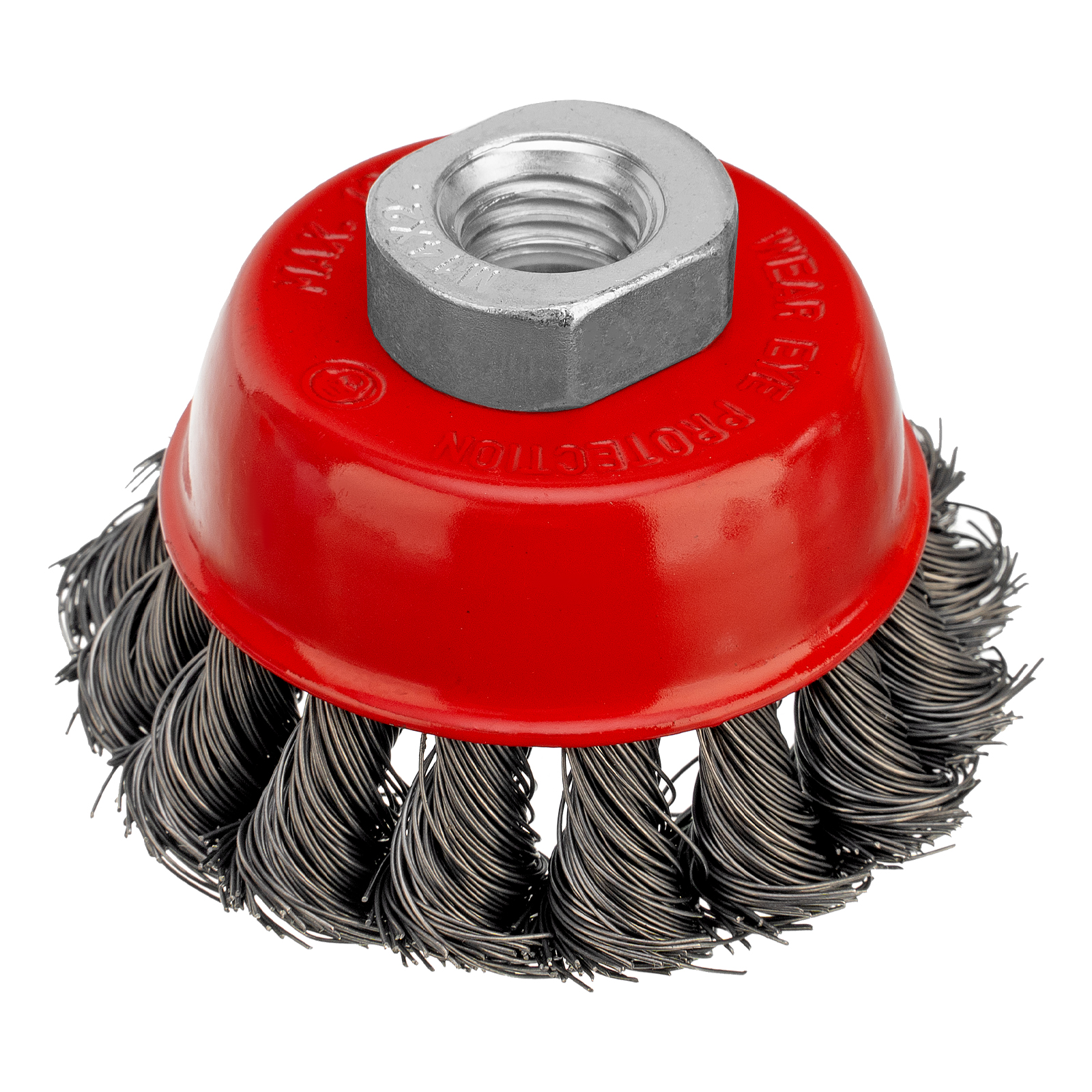 Щетка для УШМ, 65 мм, М14, Чашка, крученая проволока 0,35 мм