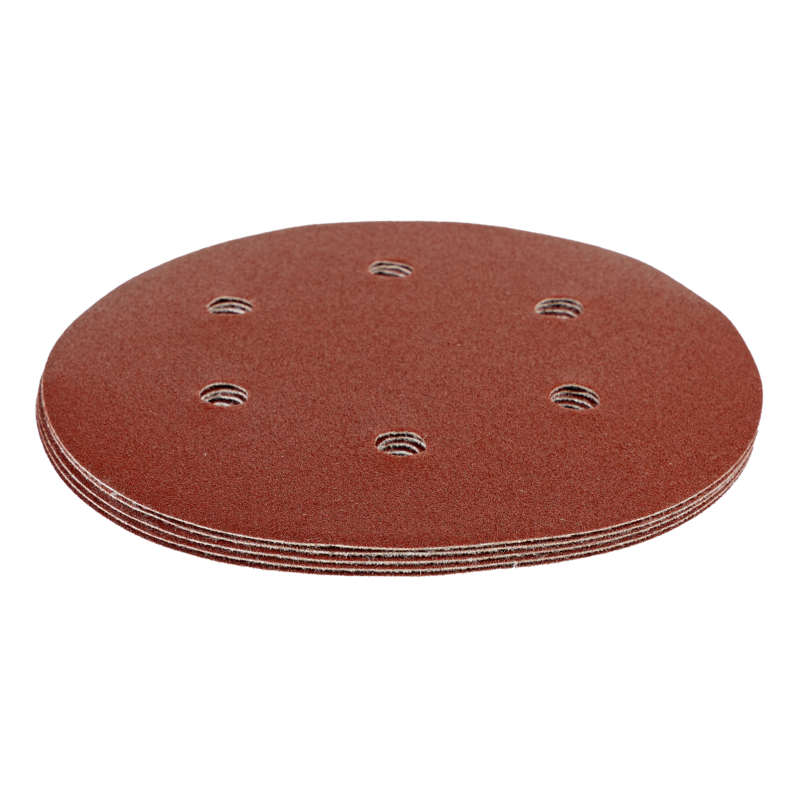 Круг абразивный на ворсовой подложке под 'липучку', перфорированный, P 220, 150 мм, 5 шт.